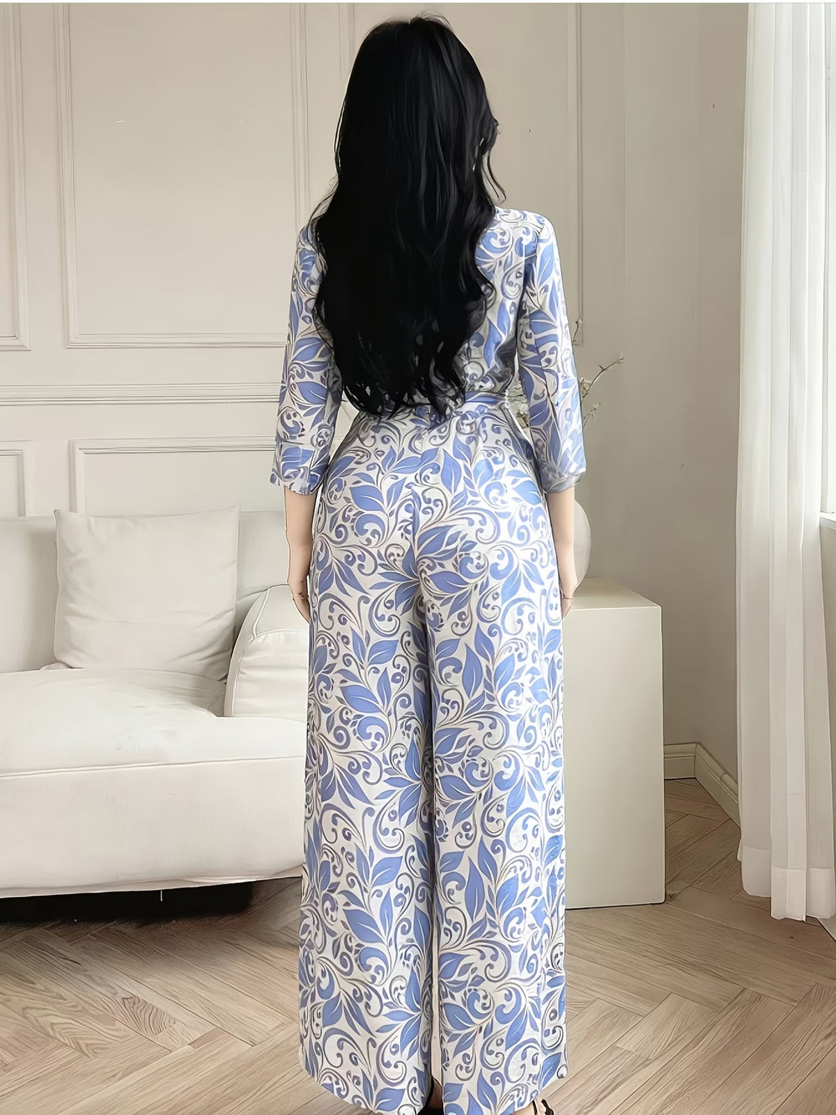 Women’s Floral Vacation Loose Fit Jumpsuit