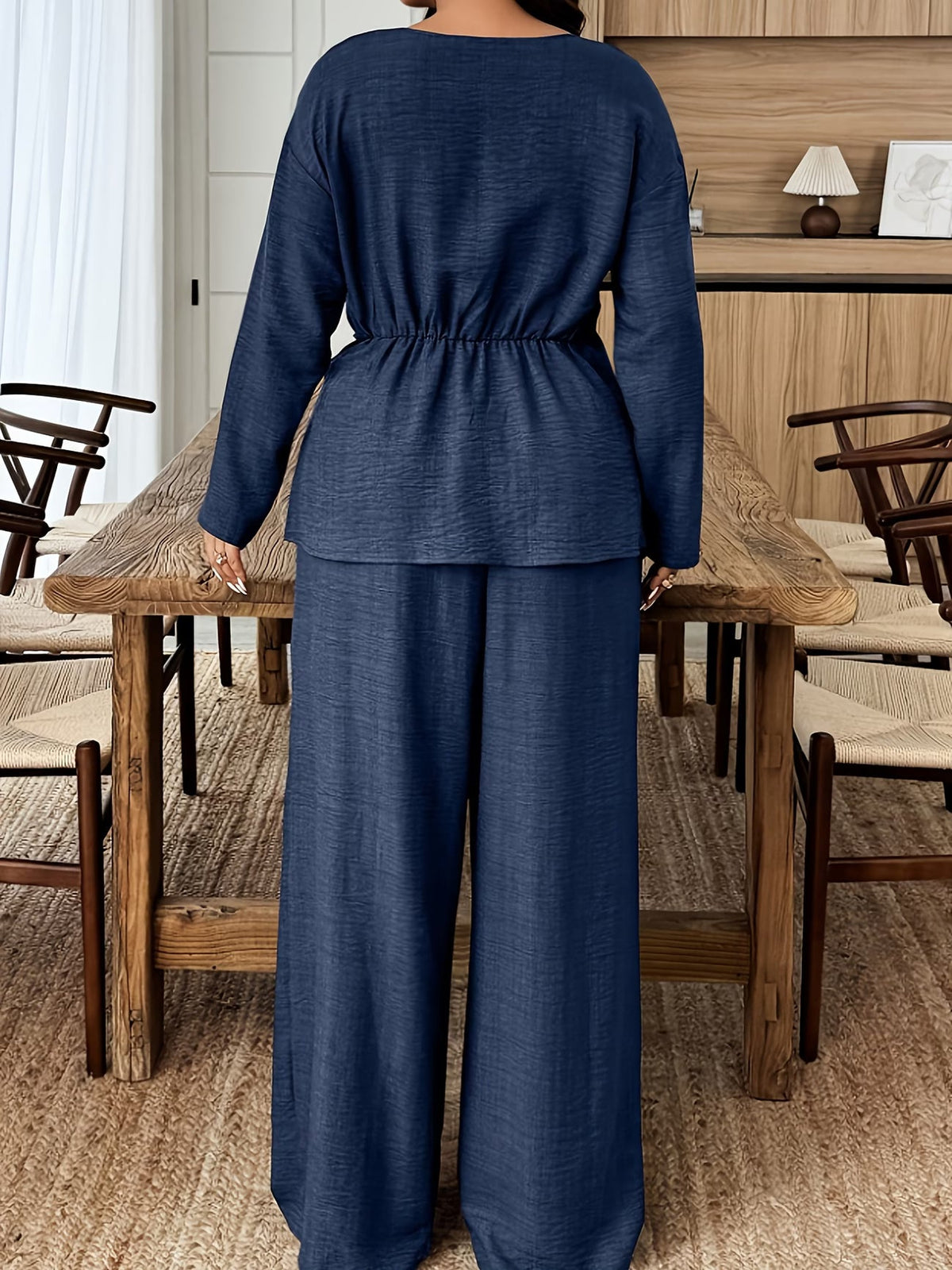 Elegant Pleated Waist Tie Co-Ord Set