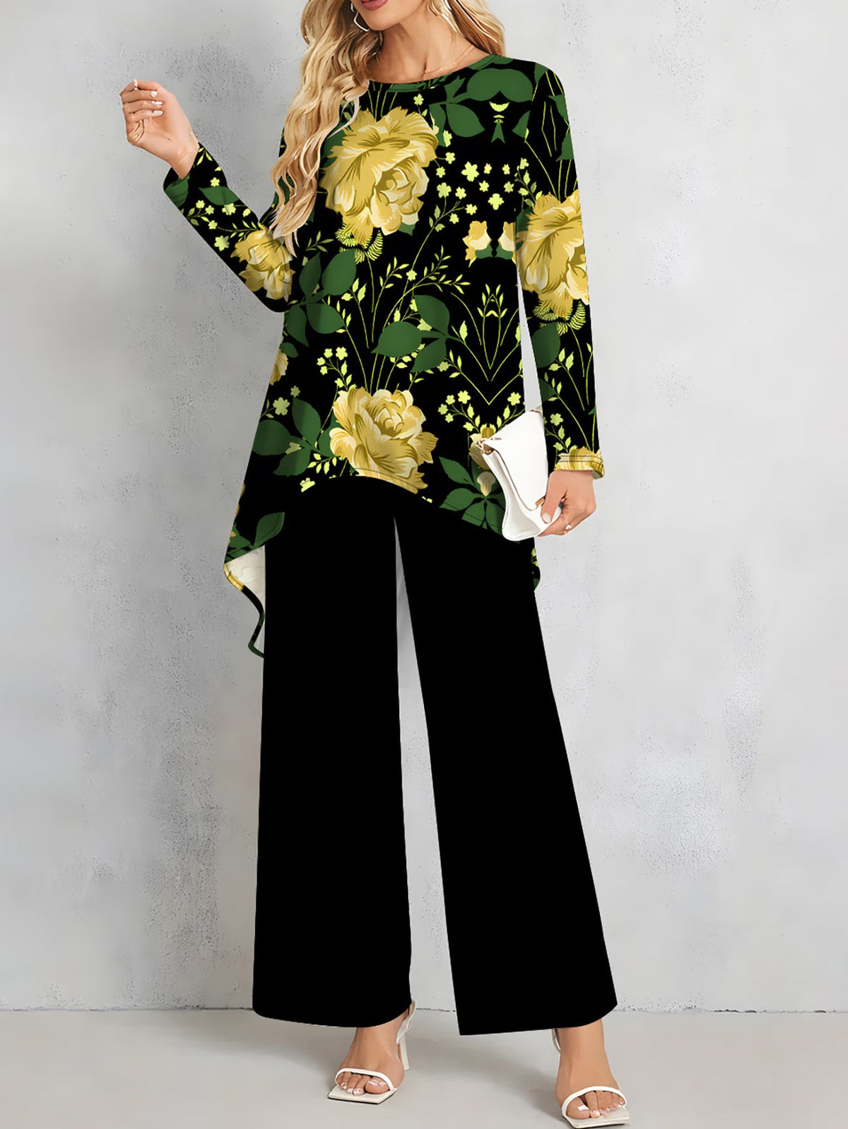 Floral Elegance Long Sleeve Co-Ord Set