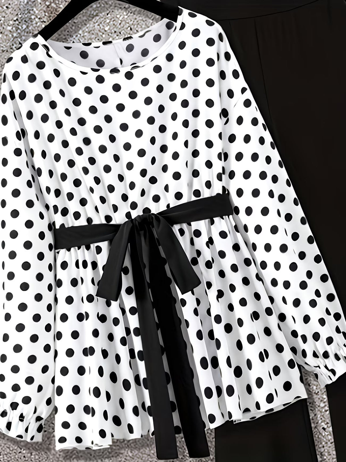 Women's Elegant Waist-Tied Top & Flared Pants Two-Piece Set