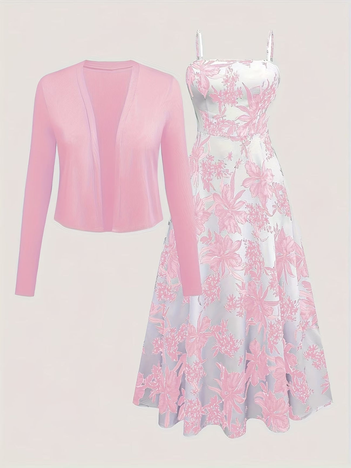 Women Elegant Top & Skirt Two-Piece Set