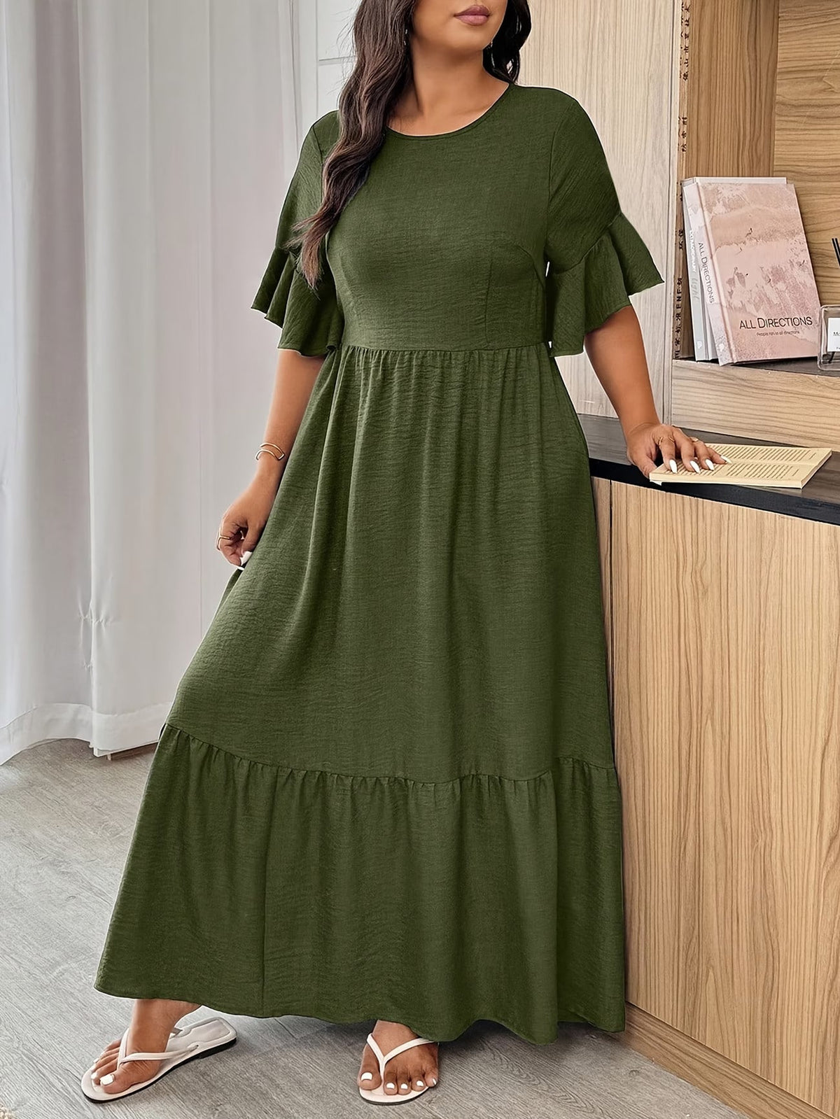 Graceful Summer Printed A-Line Maxi Dress