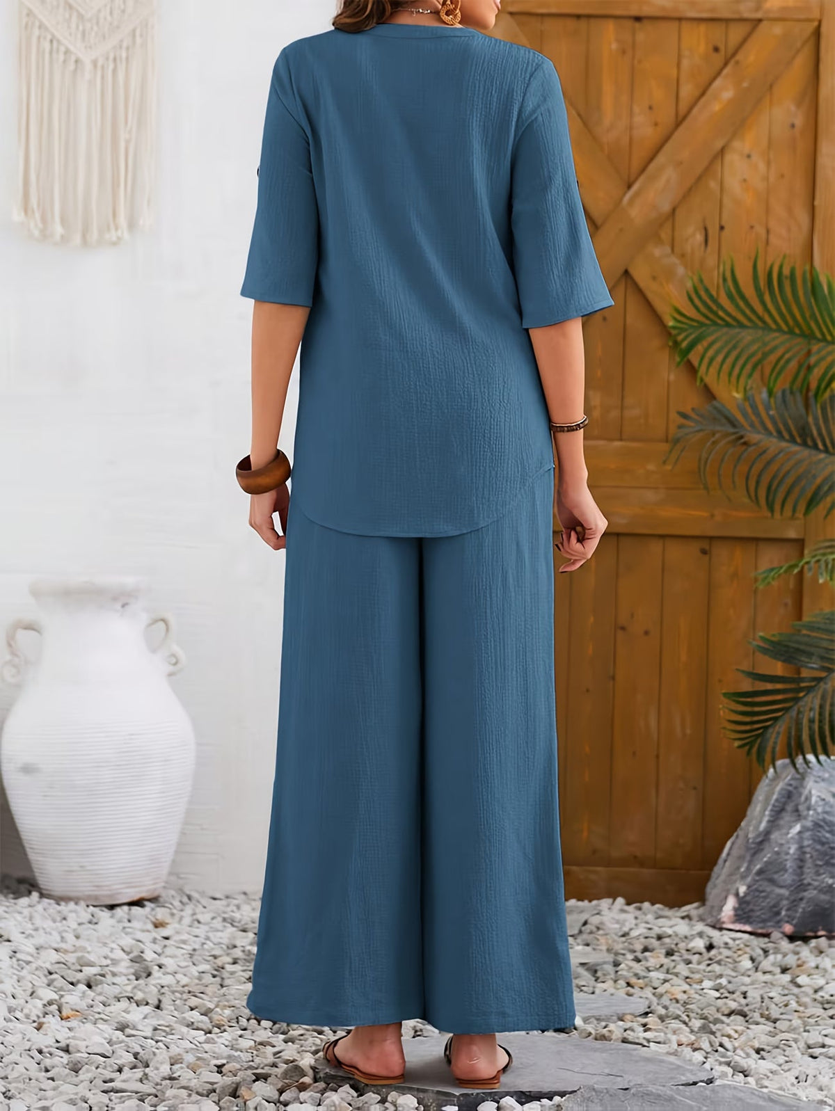 Elegant Wide-Leg Co-Ord Set