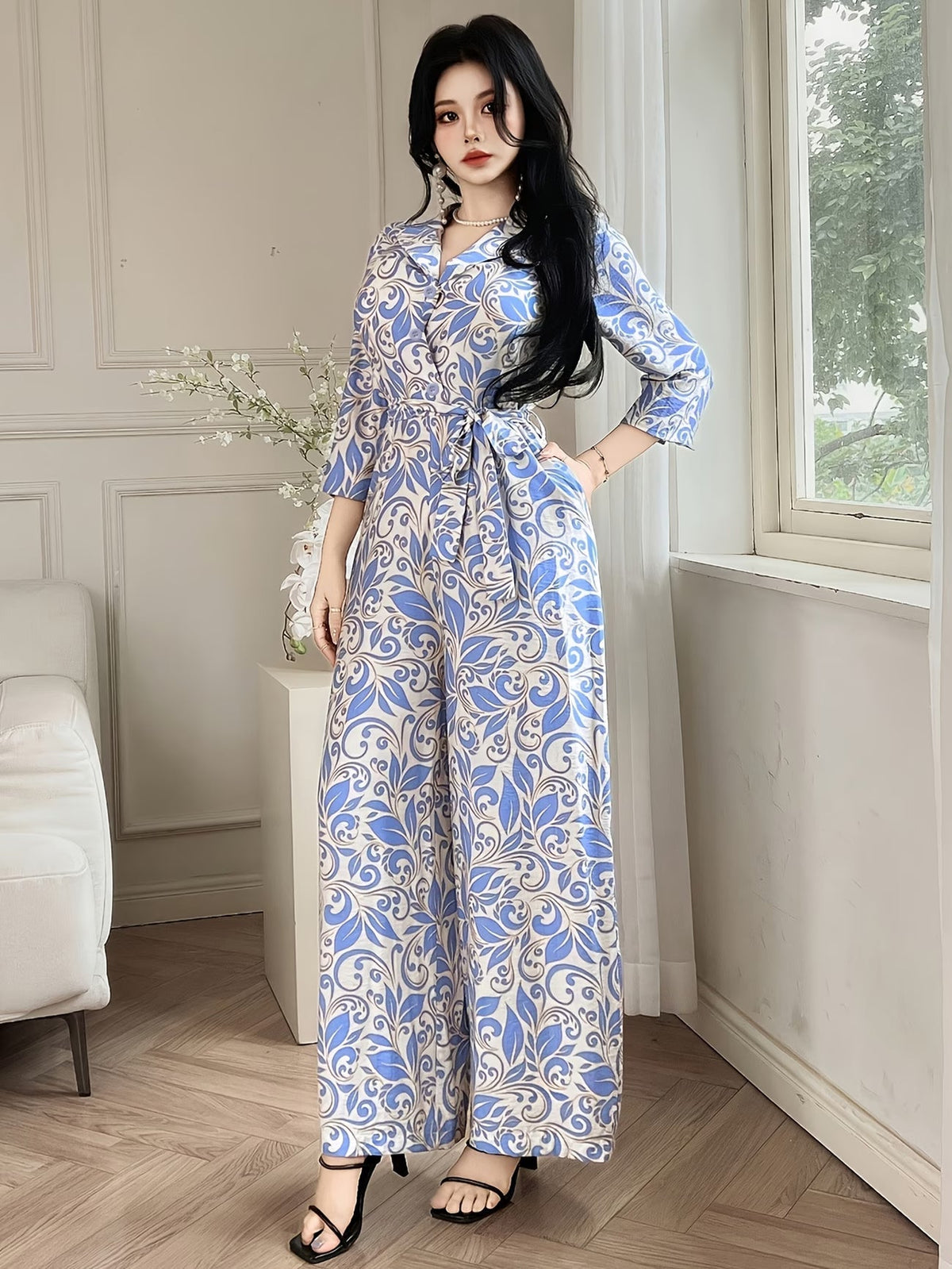 Women’s Floral Vacation Loose Fit Jumpsuit