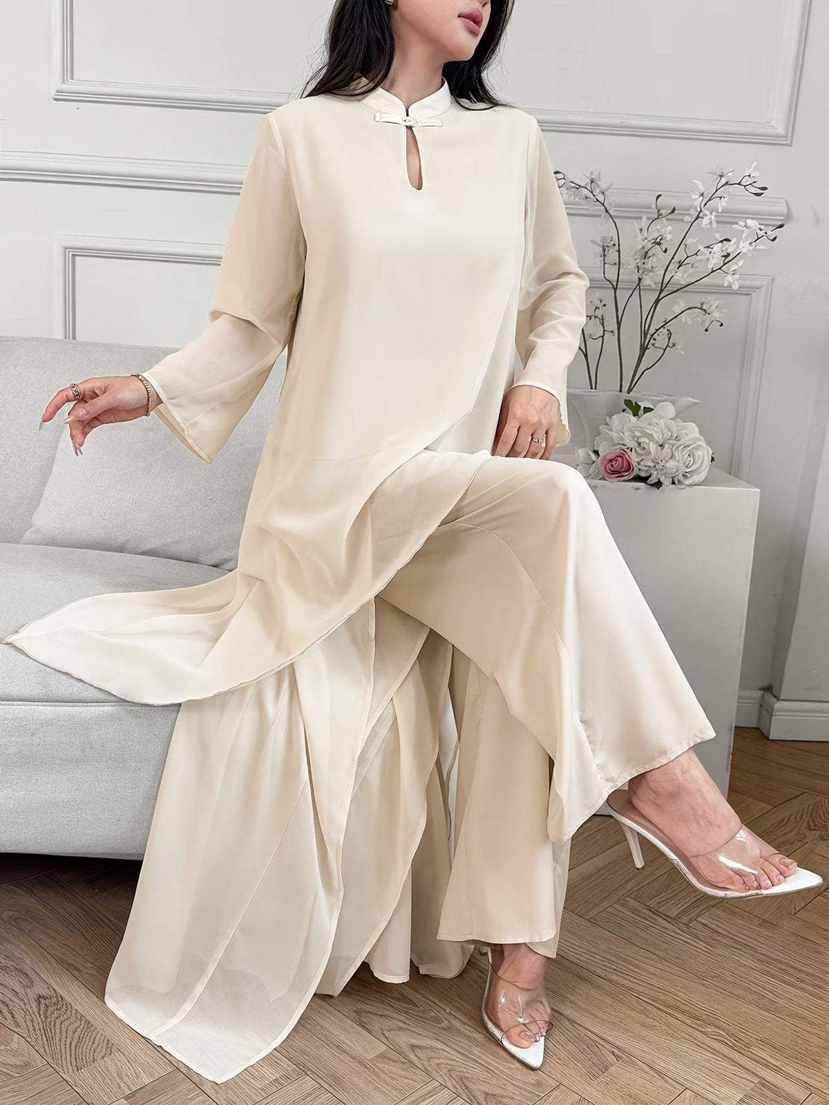 PearlMist Chiffon Outfit