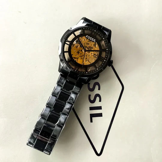 Skeleton Automatic Watch With Polished Finish