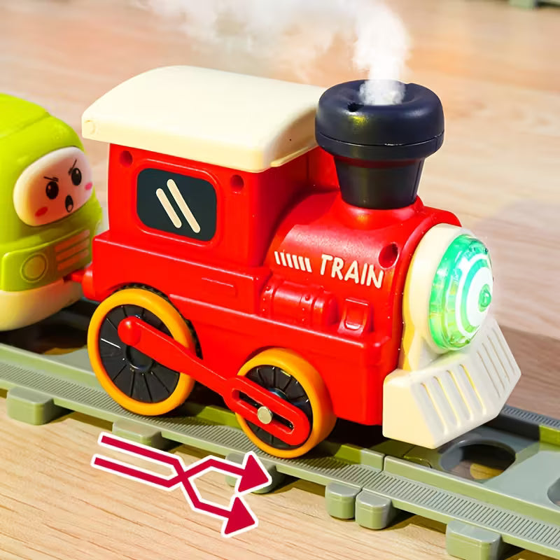 DAYSSteam Red Electric Train Set with Tracks 🚂