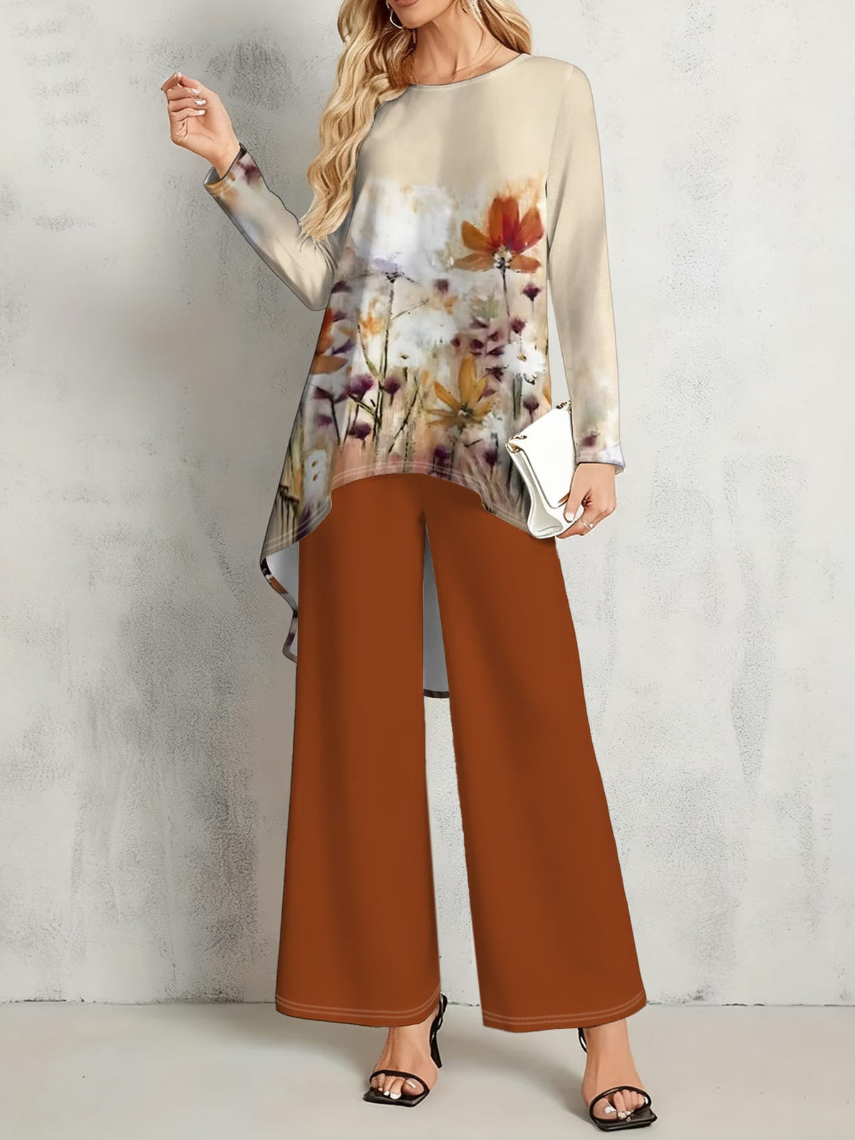 Floral Elegance Long Sleeve Co-Ord Set