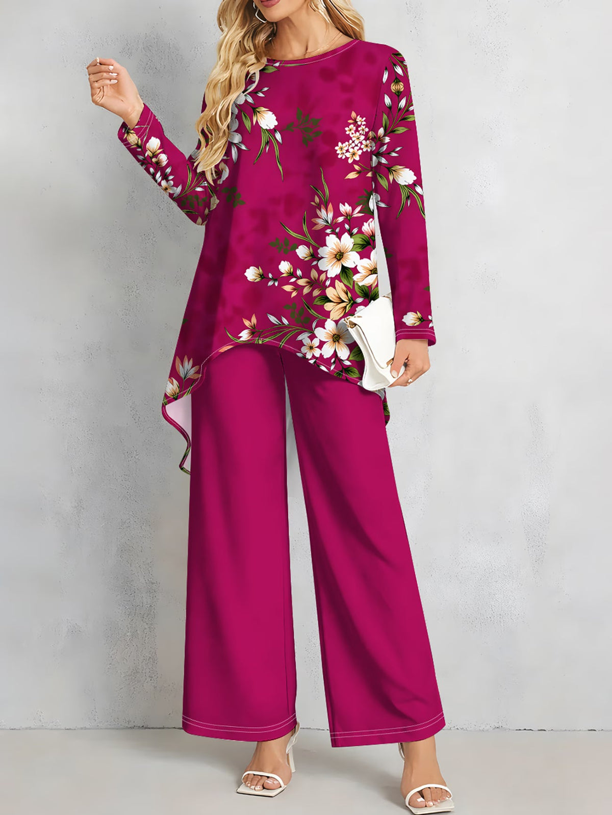 Floral Elegance Long Sleeve Co-Ord Set