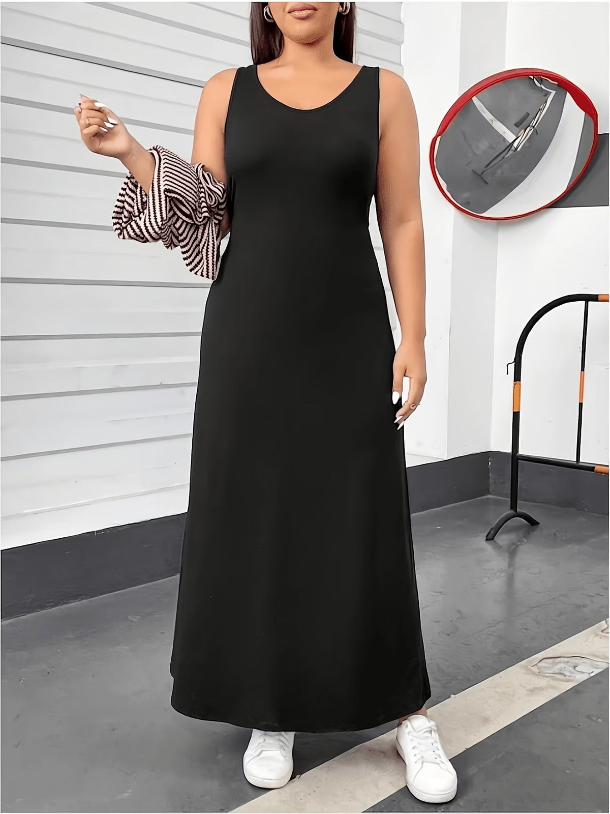 Chic Layered Stripe Dress Set