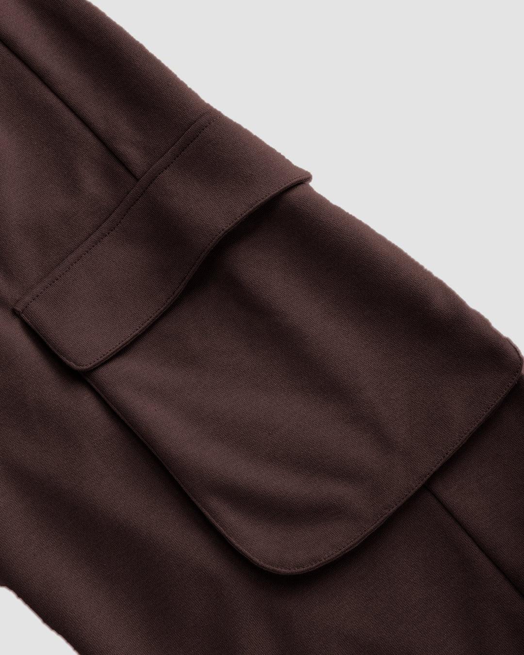 Cool Girl Aesthetics Double Pocket Trousers Chocolate Brown