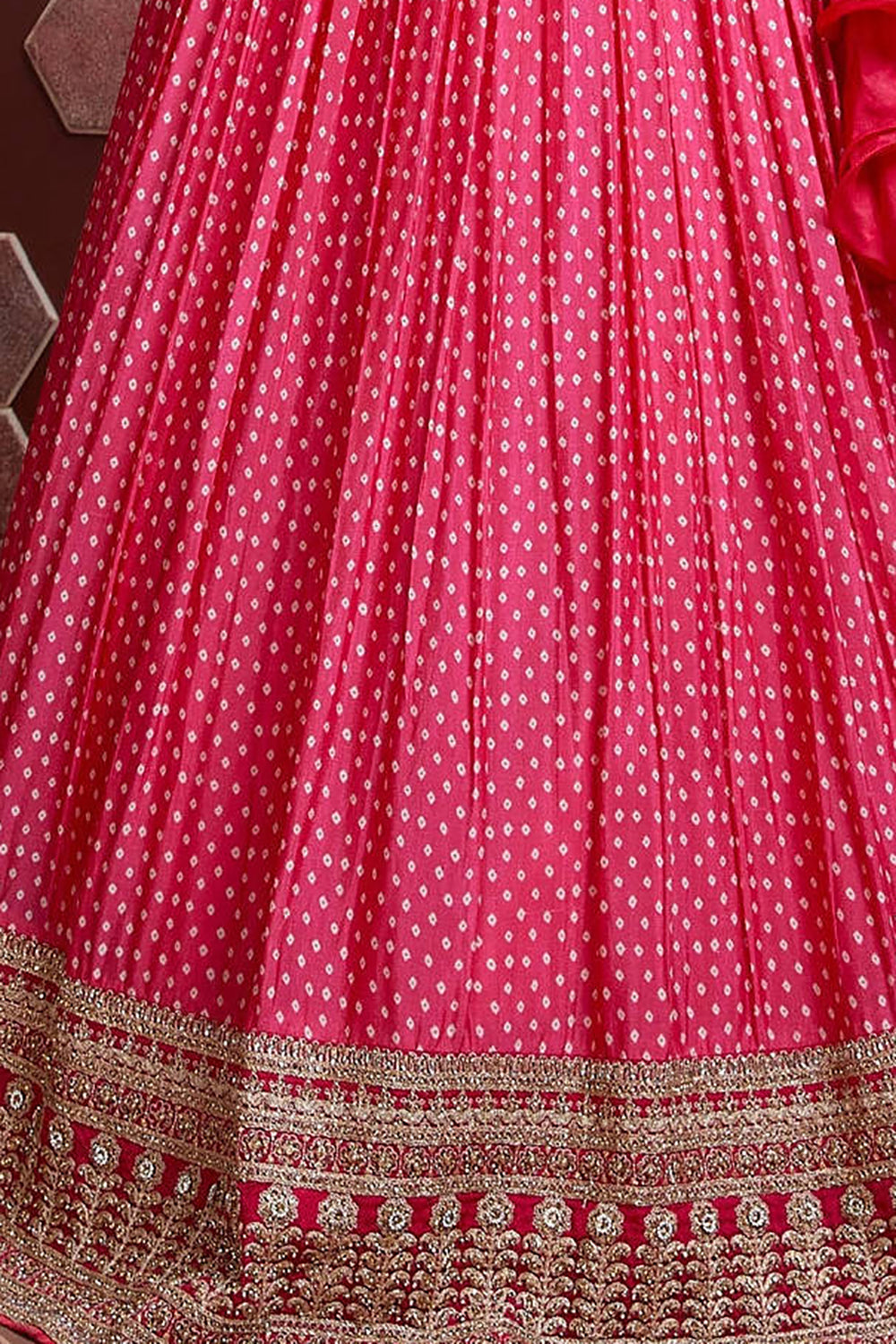 Impressive Pink Digital Print Chinnon Silk Engagement Wear Lehenga Choli