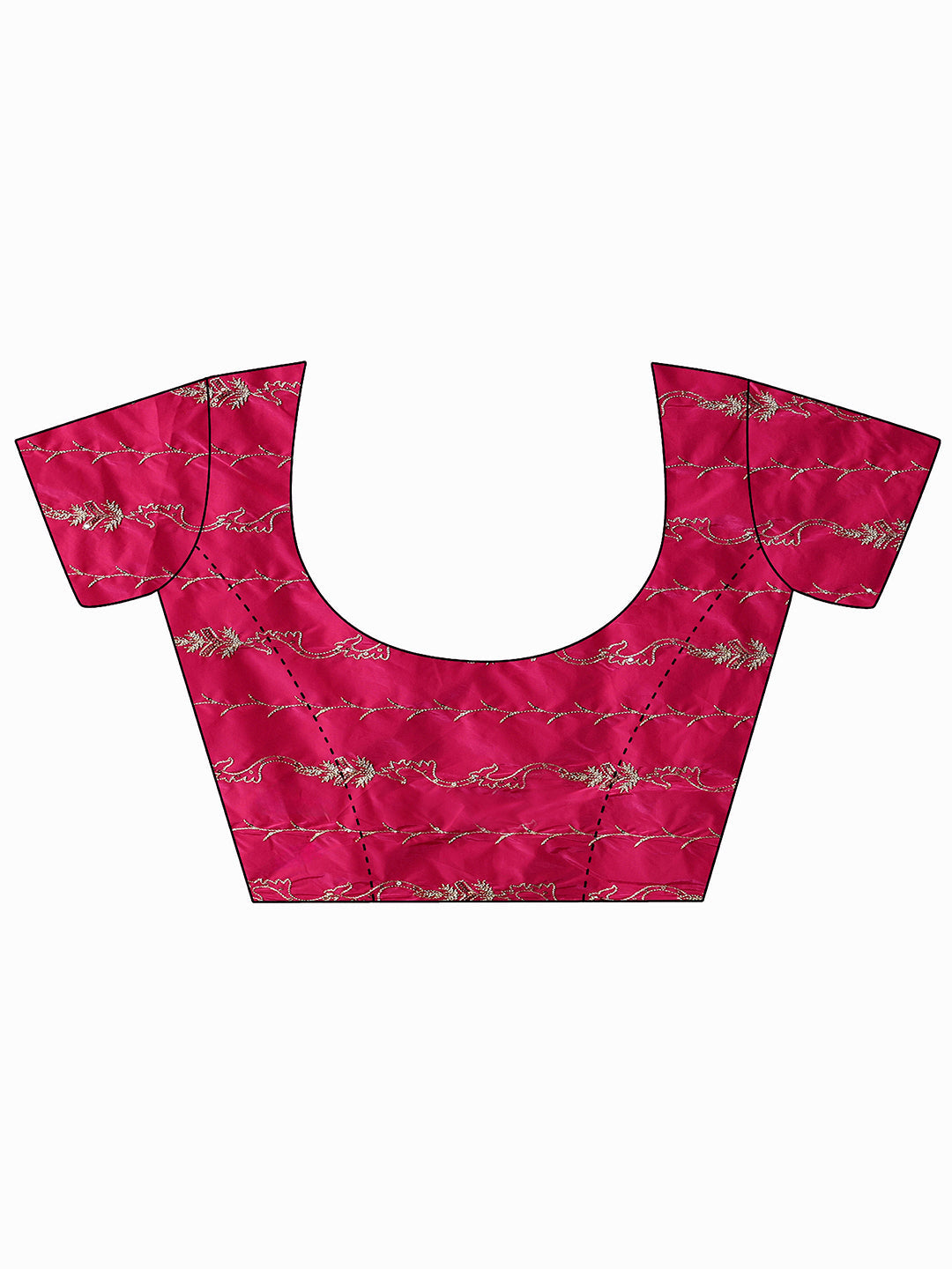 Anouk Rani Pink Ethnic Embroidered Silk Blend Saree