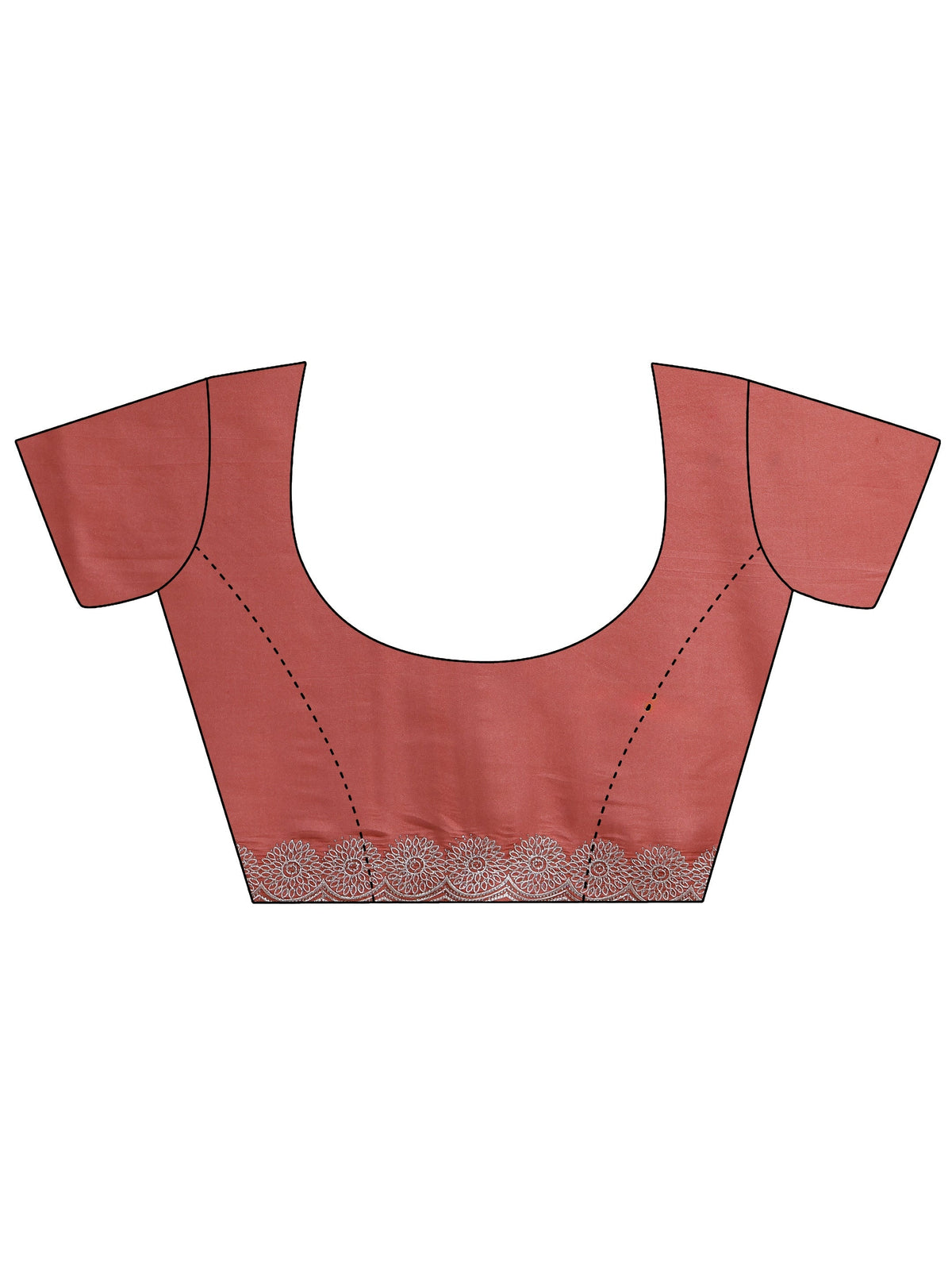 Anouk Copper Solid Silk Blend Saree