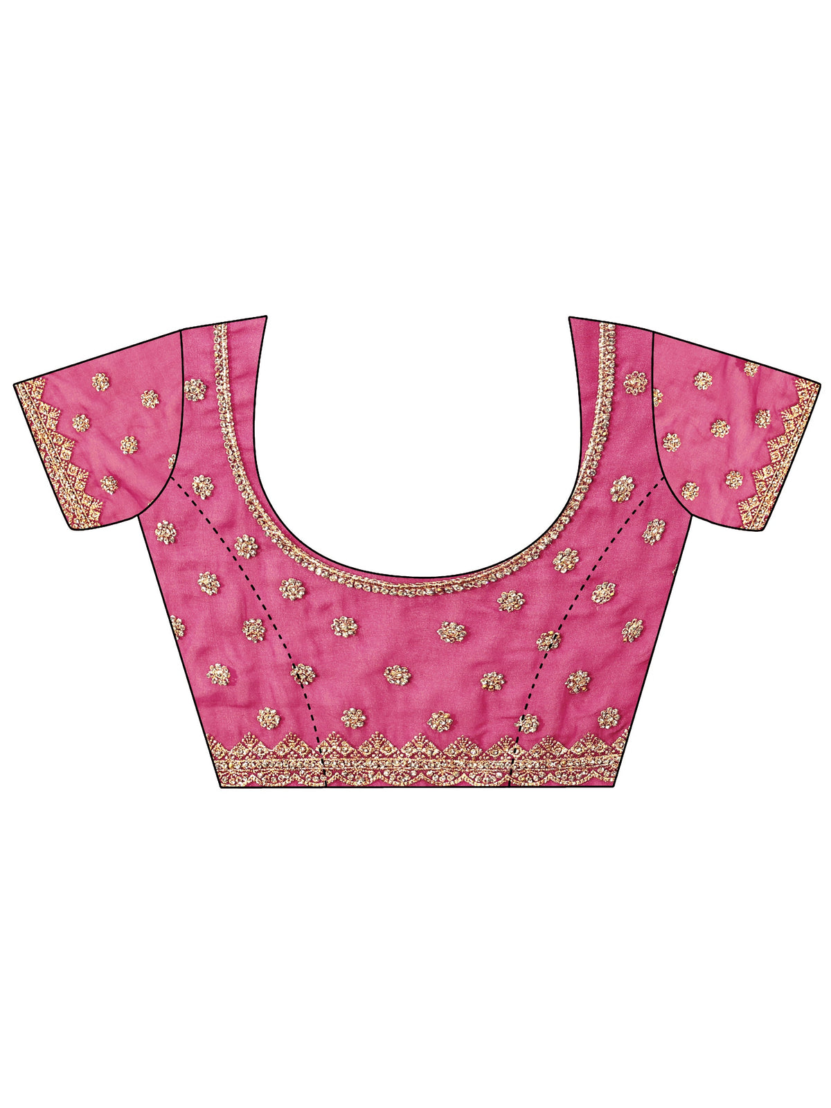 Anouk Art Magenta Pink Embellished Georgette Saree