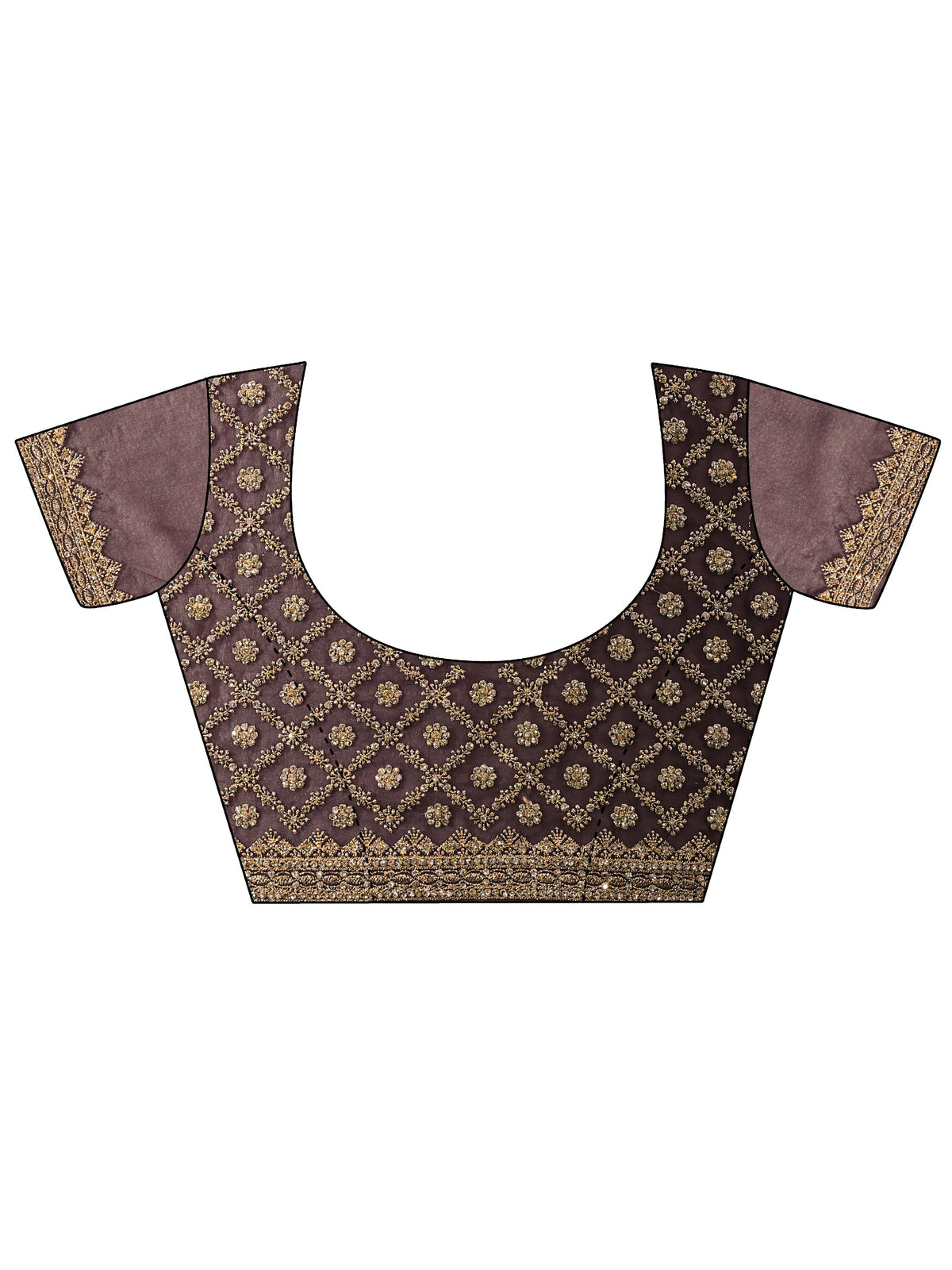 Anouk Art Maroon Embellished Georgette Saree