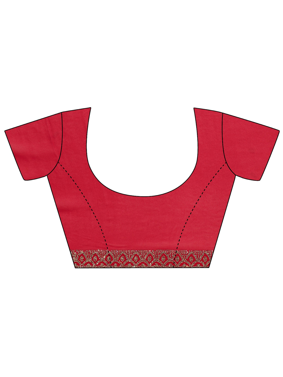 Anouk Art Crimson Red Floral Embroidered Georgette Saree