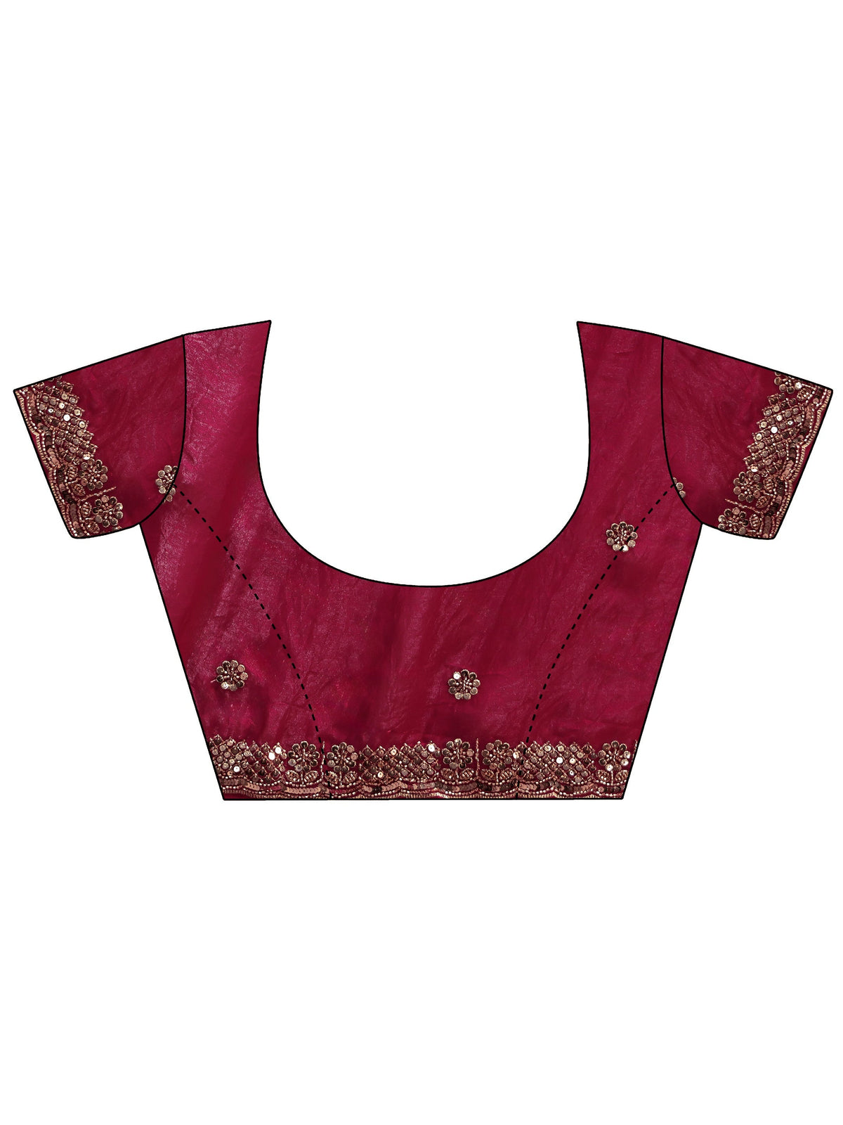 Anouk Art Plum Purple Embellished Tissue Saree
