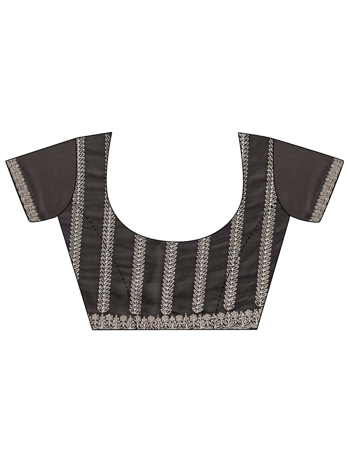 Anouk Black Georgette Saree with Embroidered Border