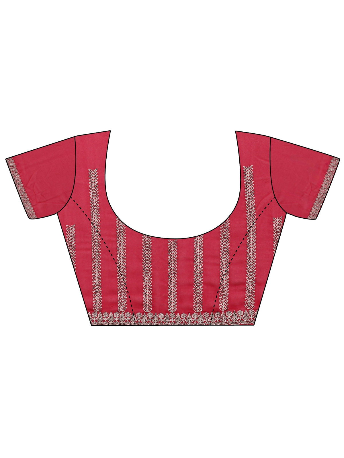 Anouk Rani Pink Georgette Saree with Embroidered Border