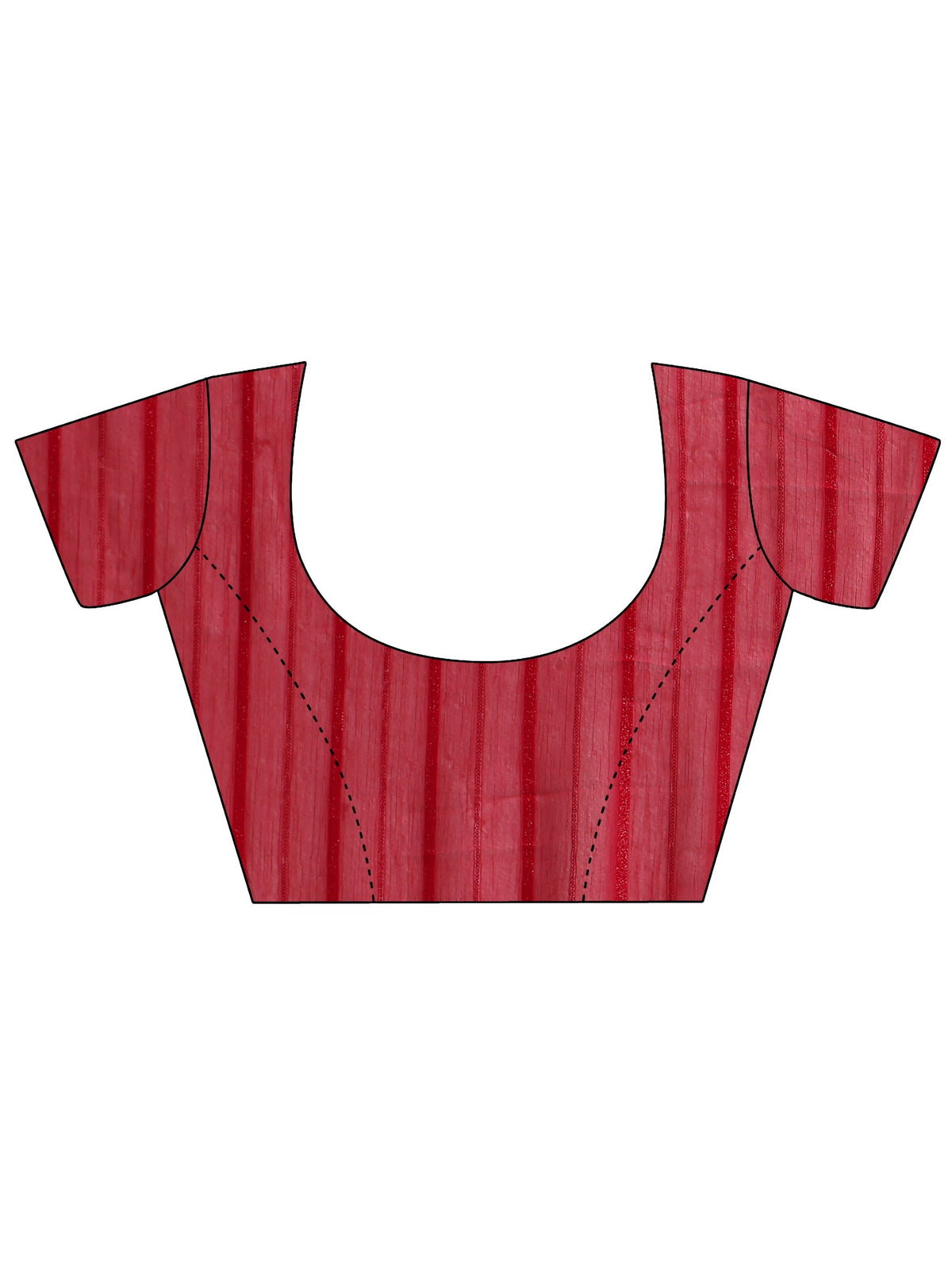 Anouk Rani Pink Striped Embellished Chiffon Saree