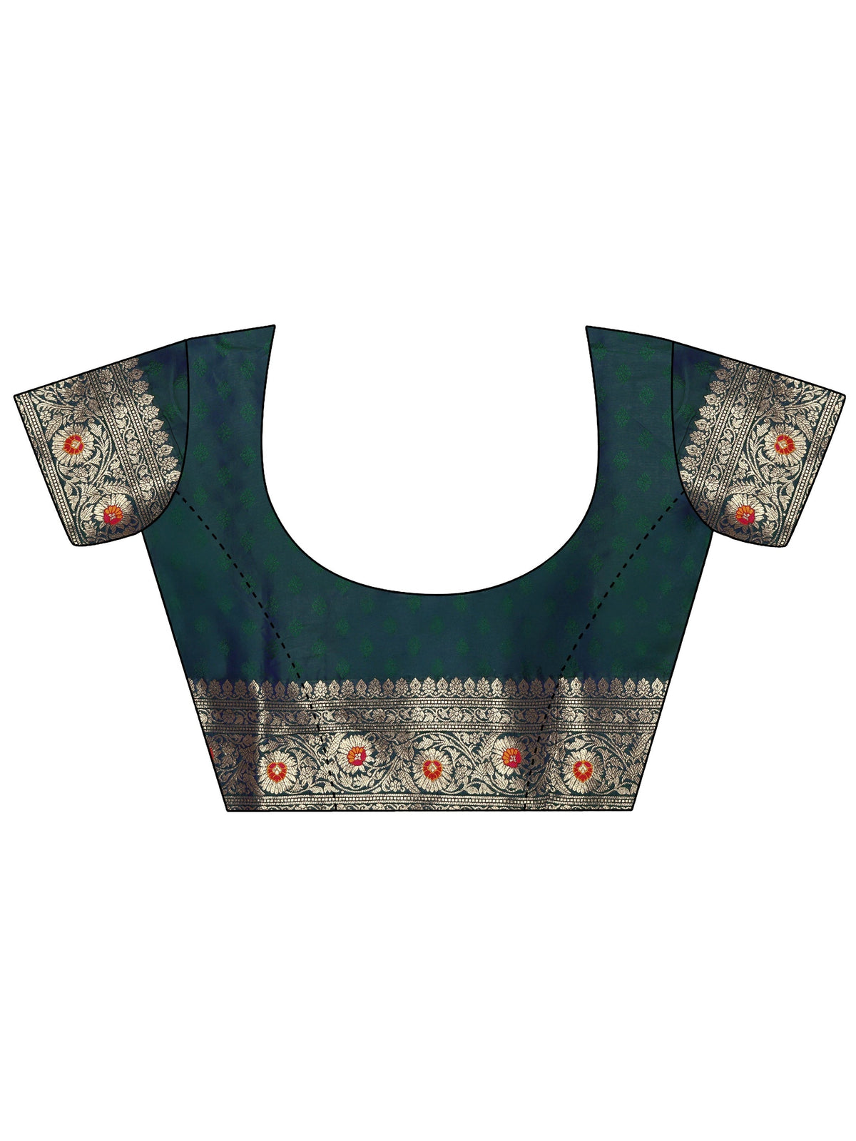Anouk Navy Blue Meenakari Banarasi Silk Blend Saree