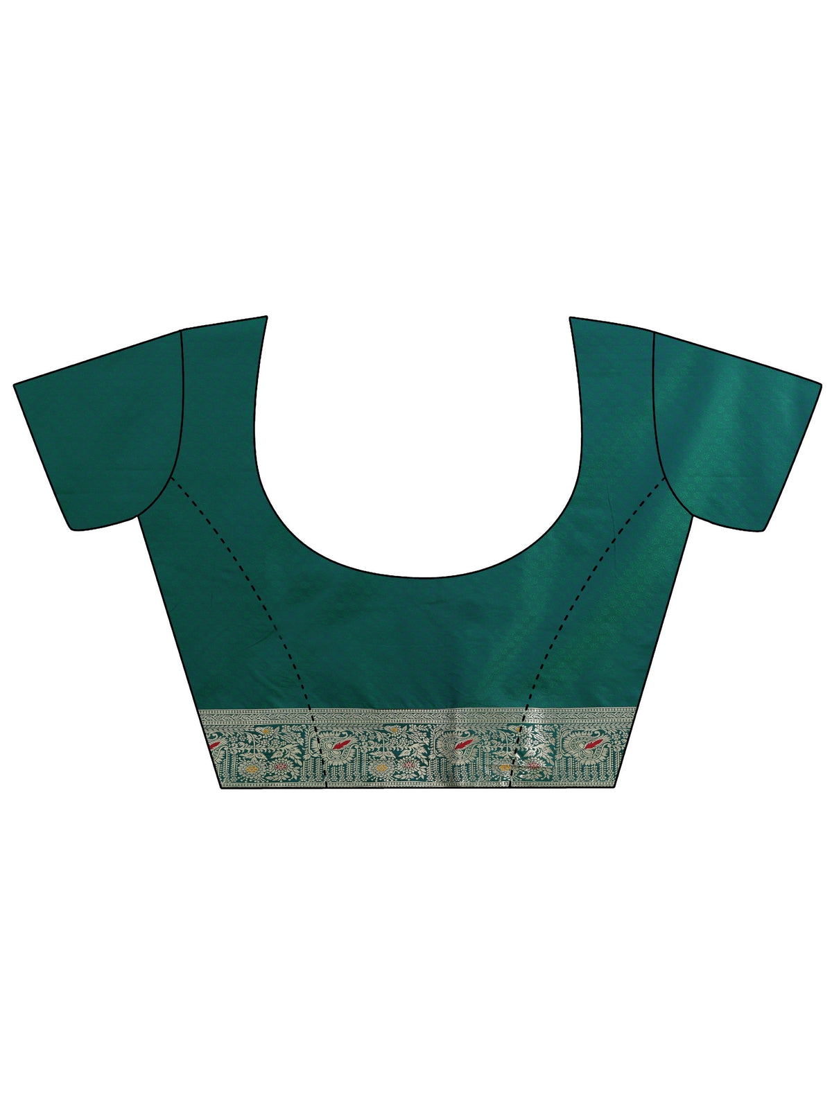 Anouk Teal Green Banarasi Silk Blend Saree