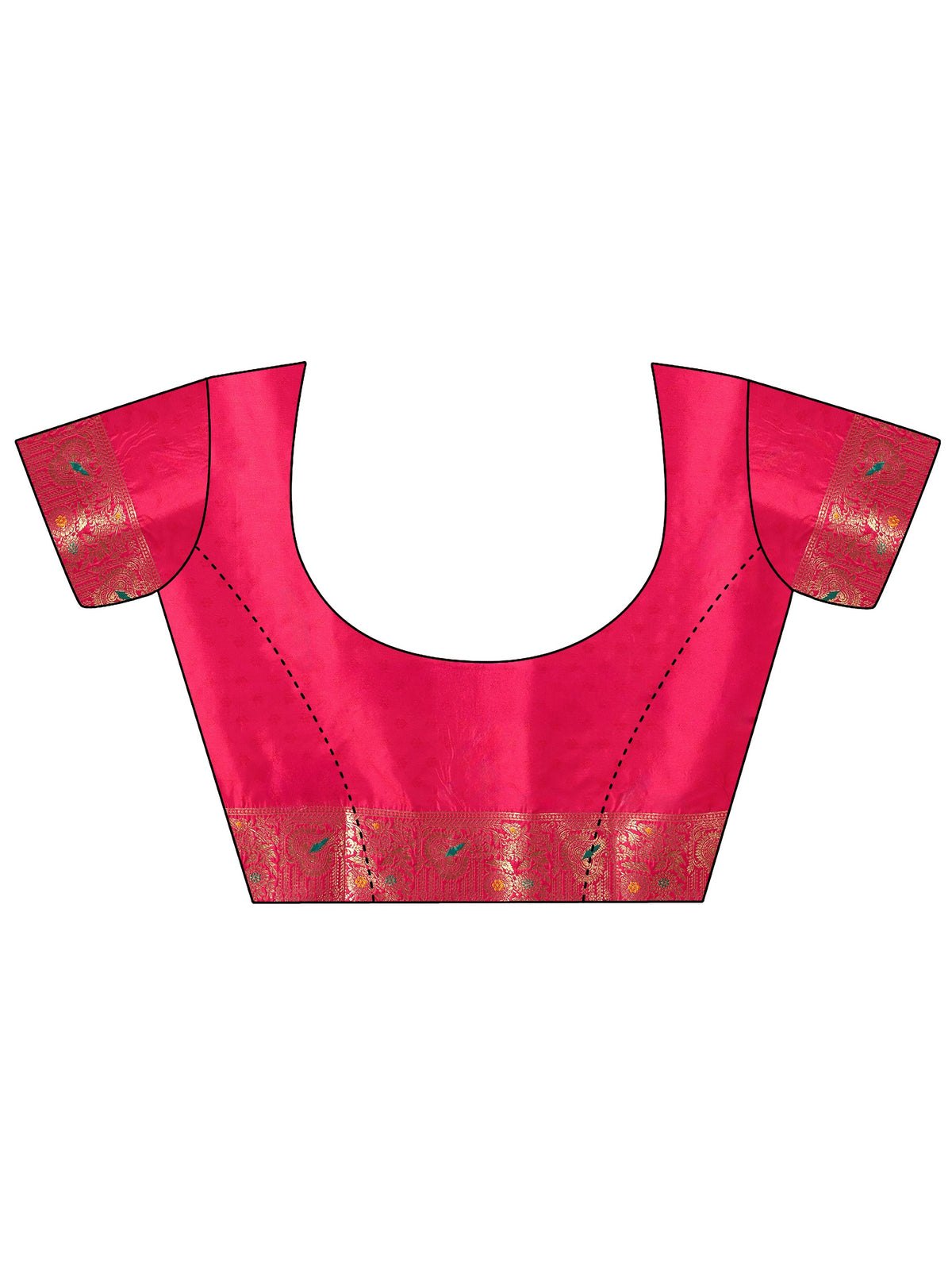 Anouk Rani Pink Banarasi Silk Blend Saree
