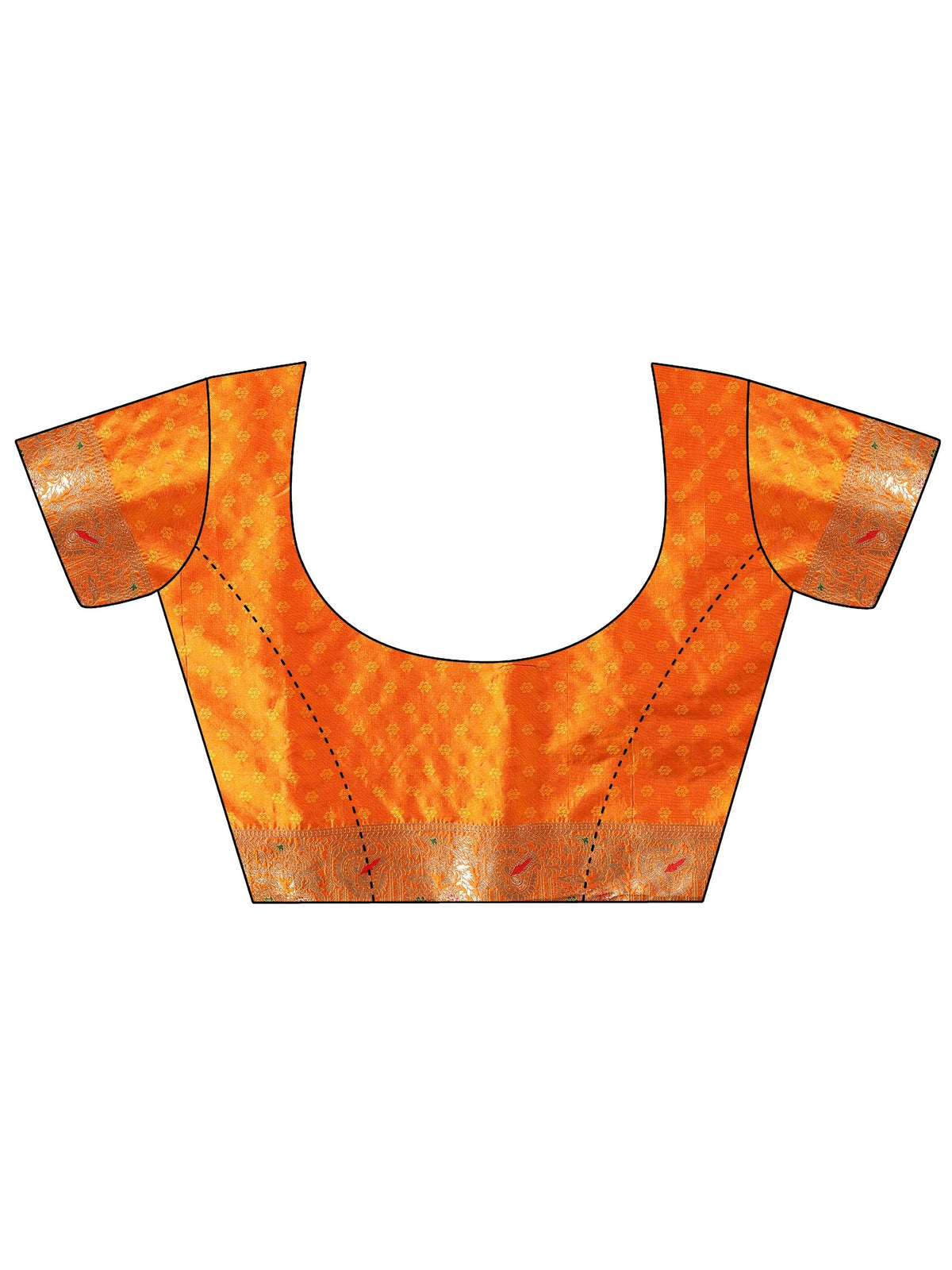 Anouk Orange Banarasi Silk Blend Saree