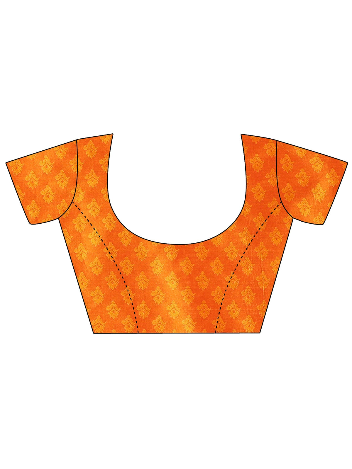 Anouk Orange Banarasi Silk Blend Saree