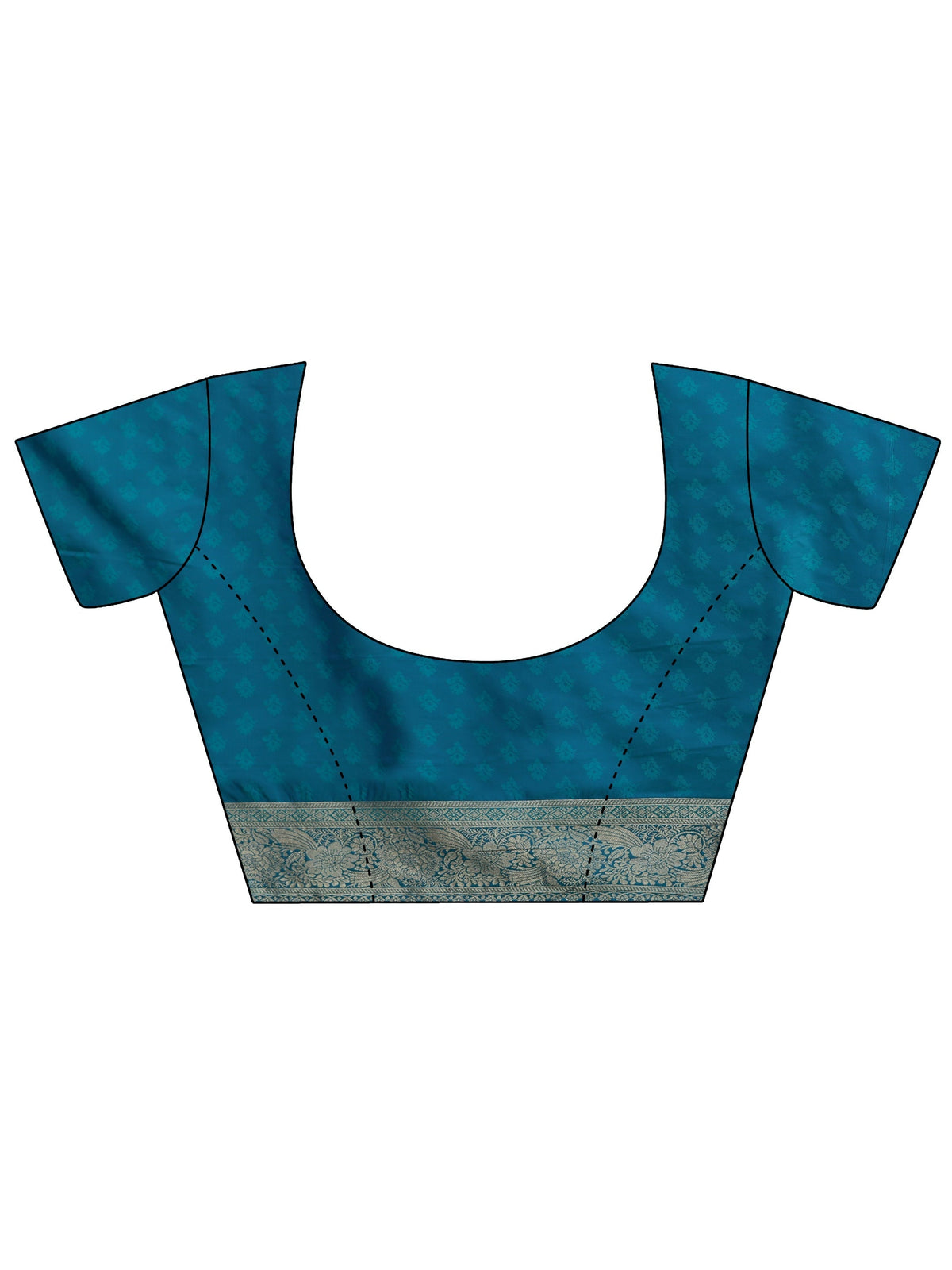 Anouk Teal Blue Banarasi Silk Blend Saree