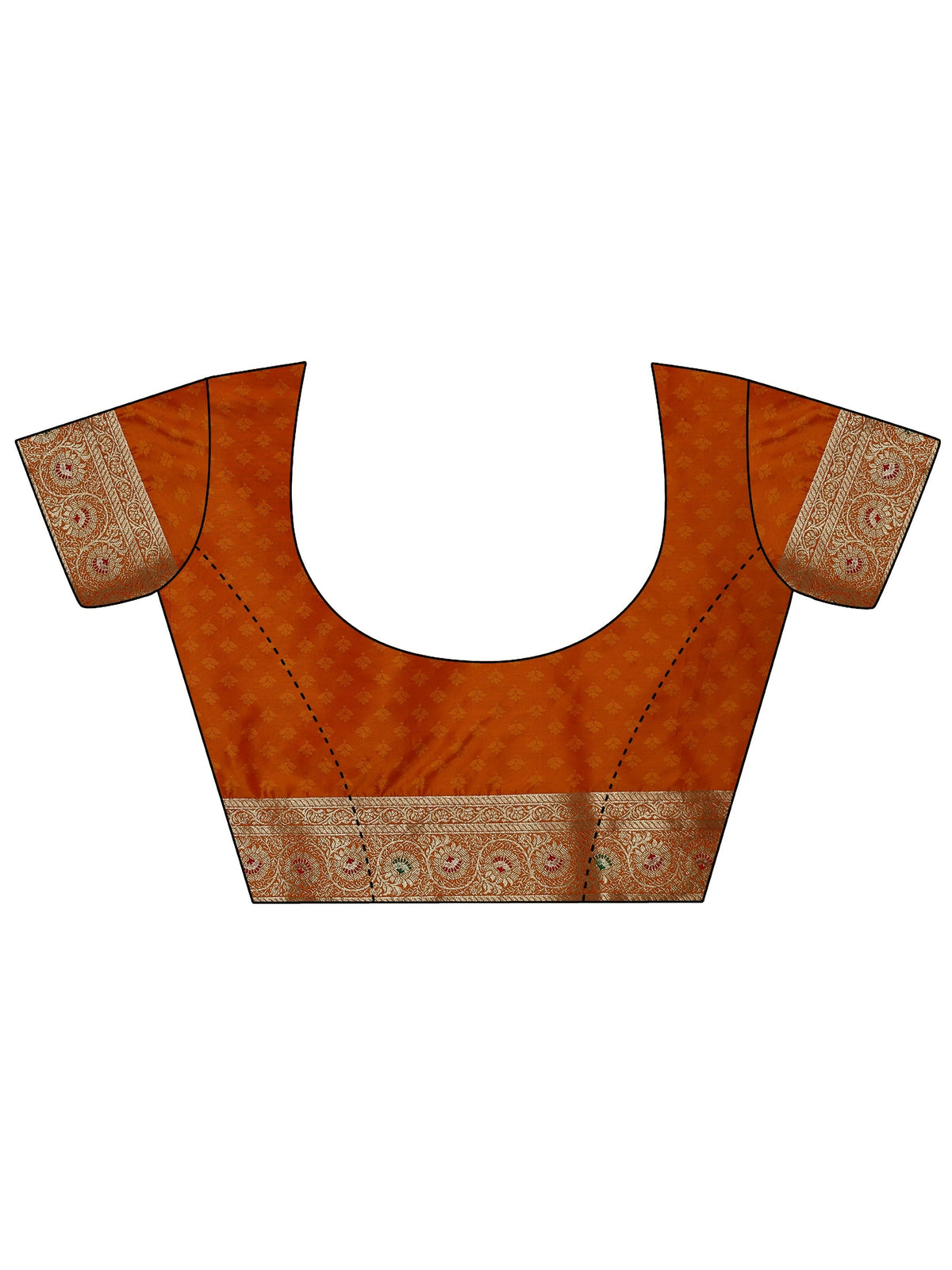 Anouk Orange Meenakari Banarasi Silk Blend Saree