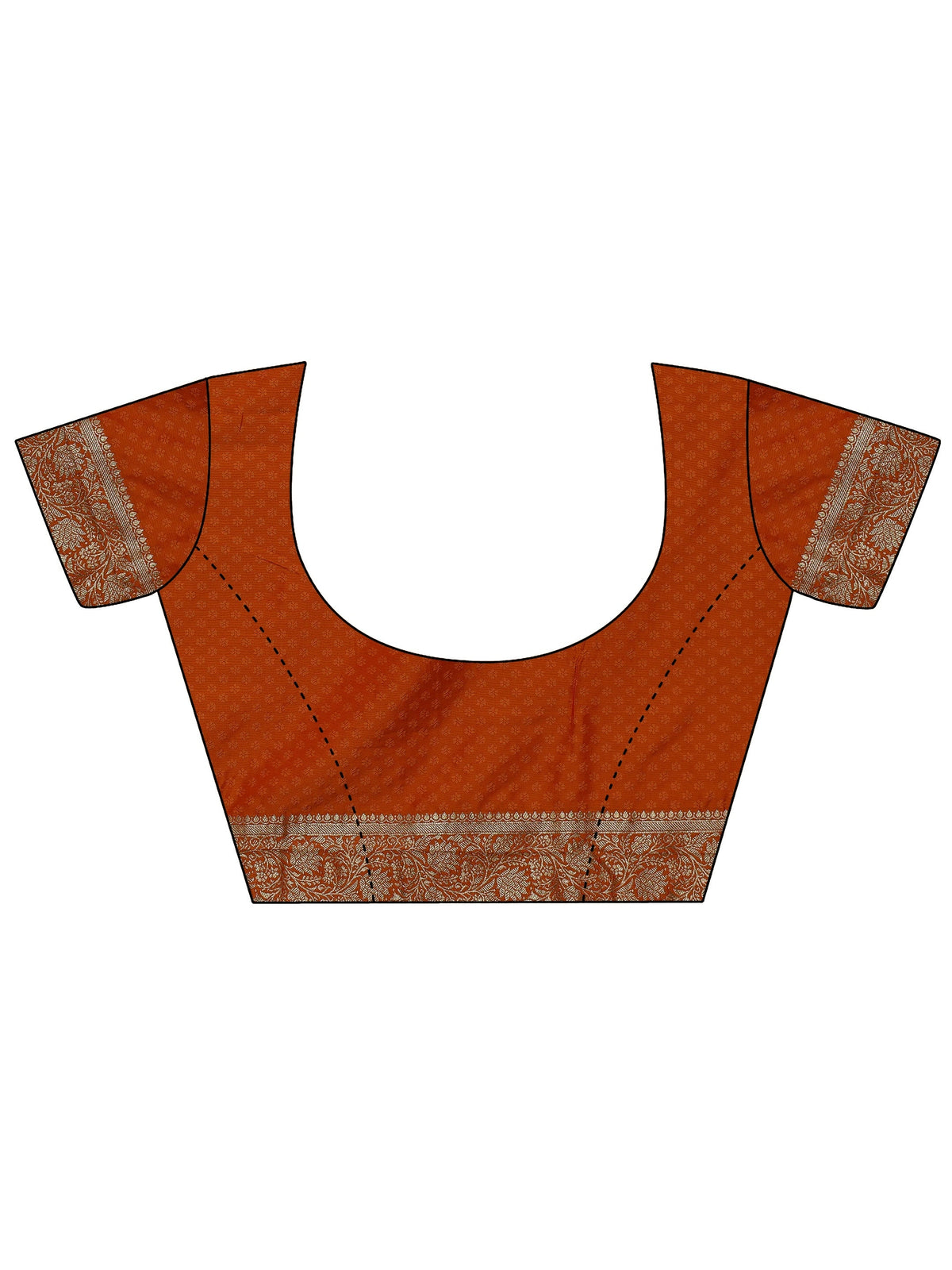 Anouk Orange Banarasi Silk Blend Saree