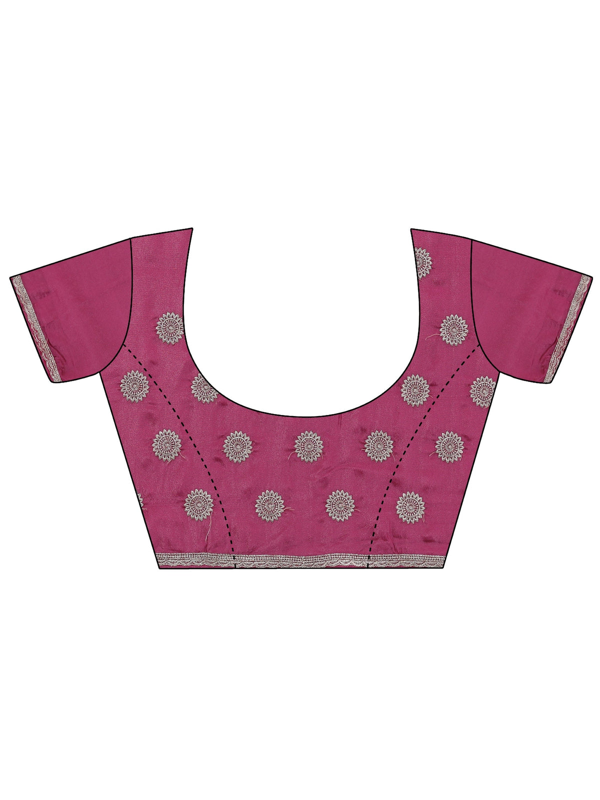 Anouk Mauve Satin Saree with Floral Embellishments