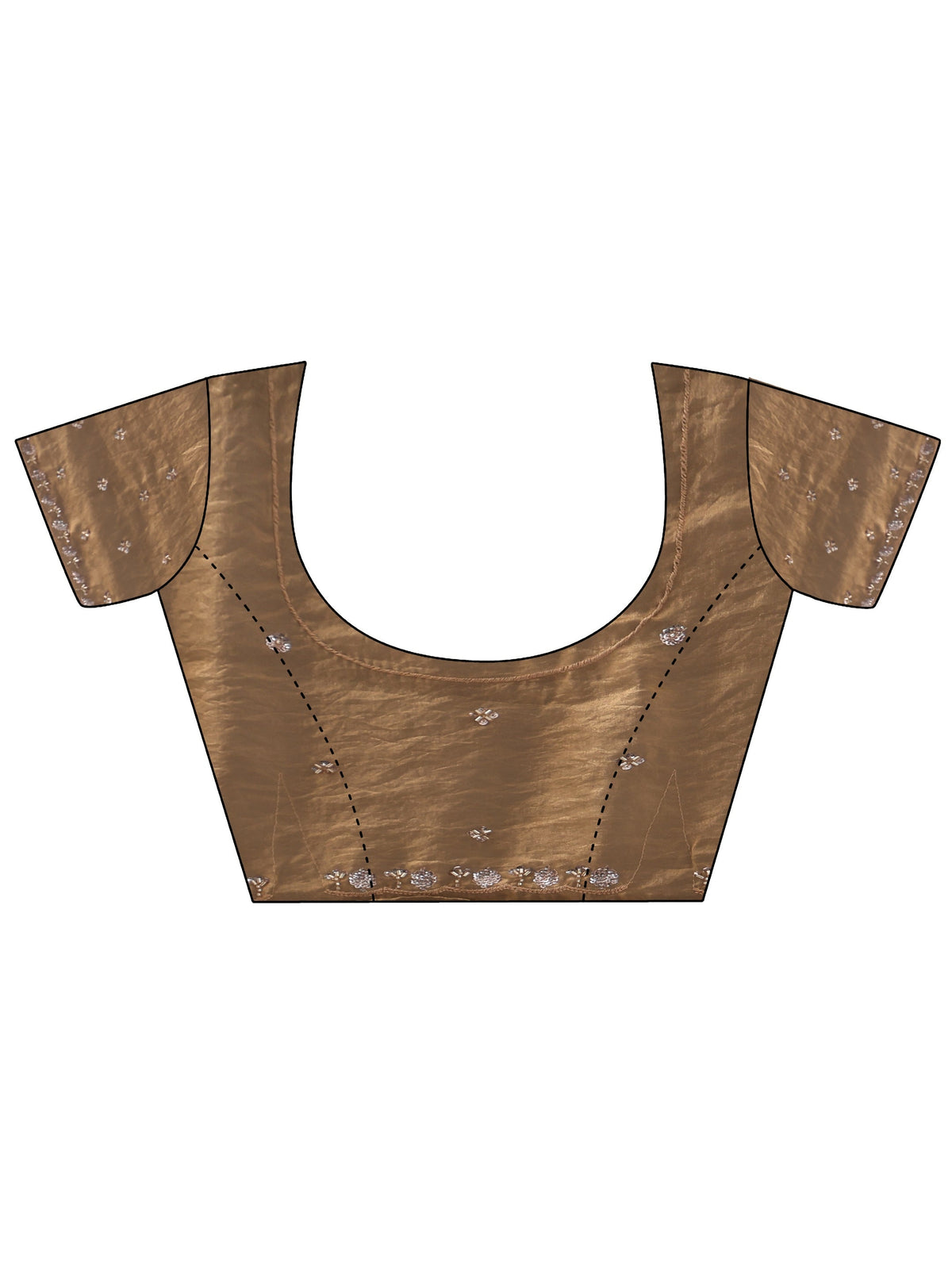 Anouk Brown Embellished Tissue Saree