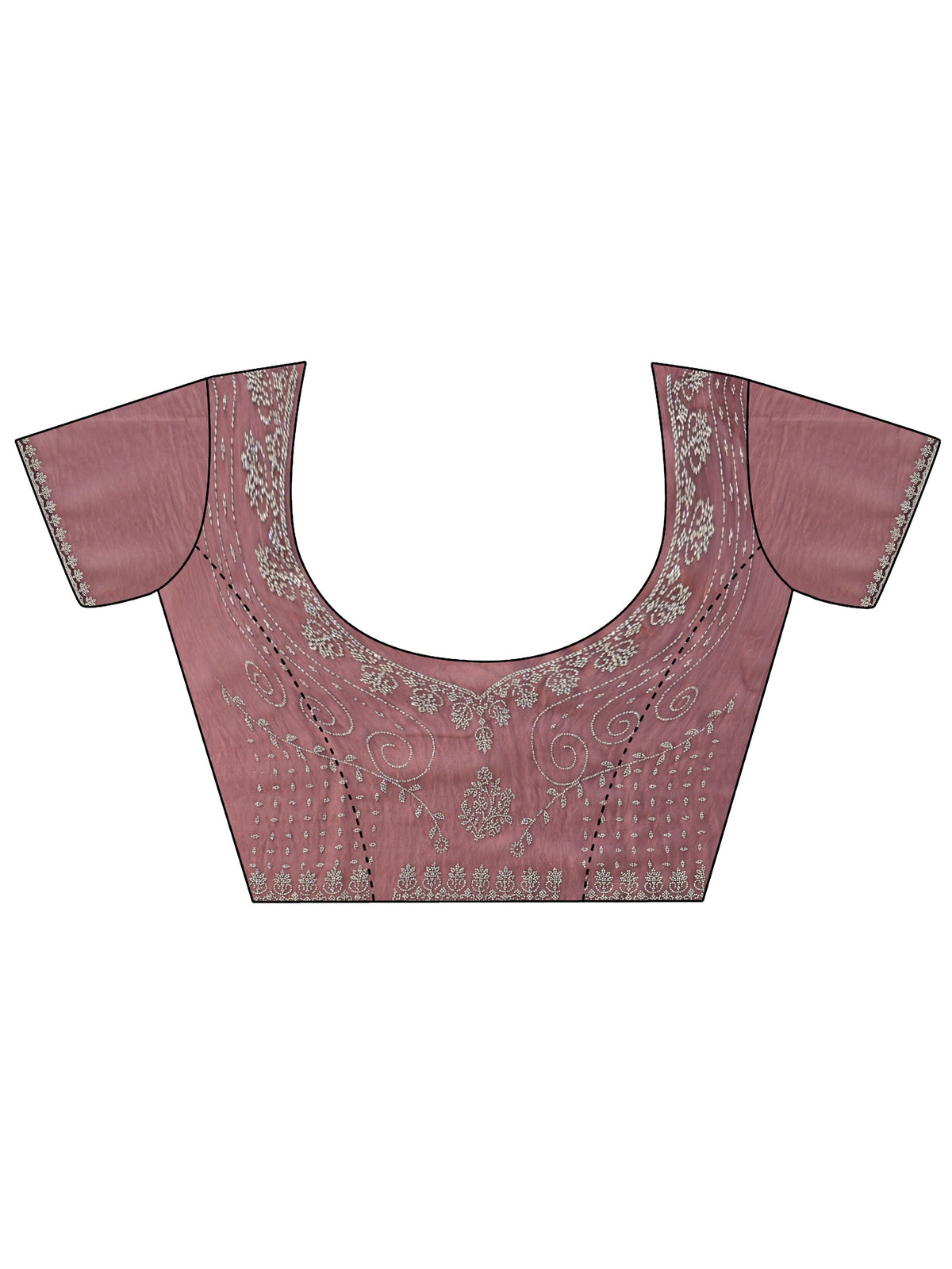 Anouk Brown Tissue Saree with Stone Work Border