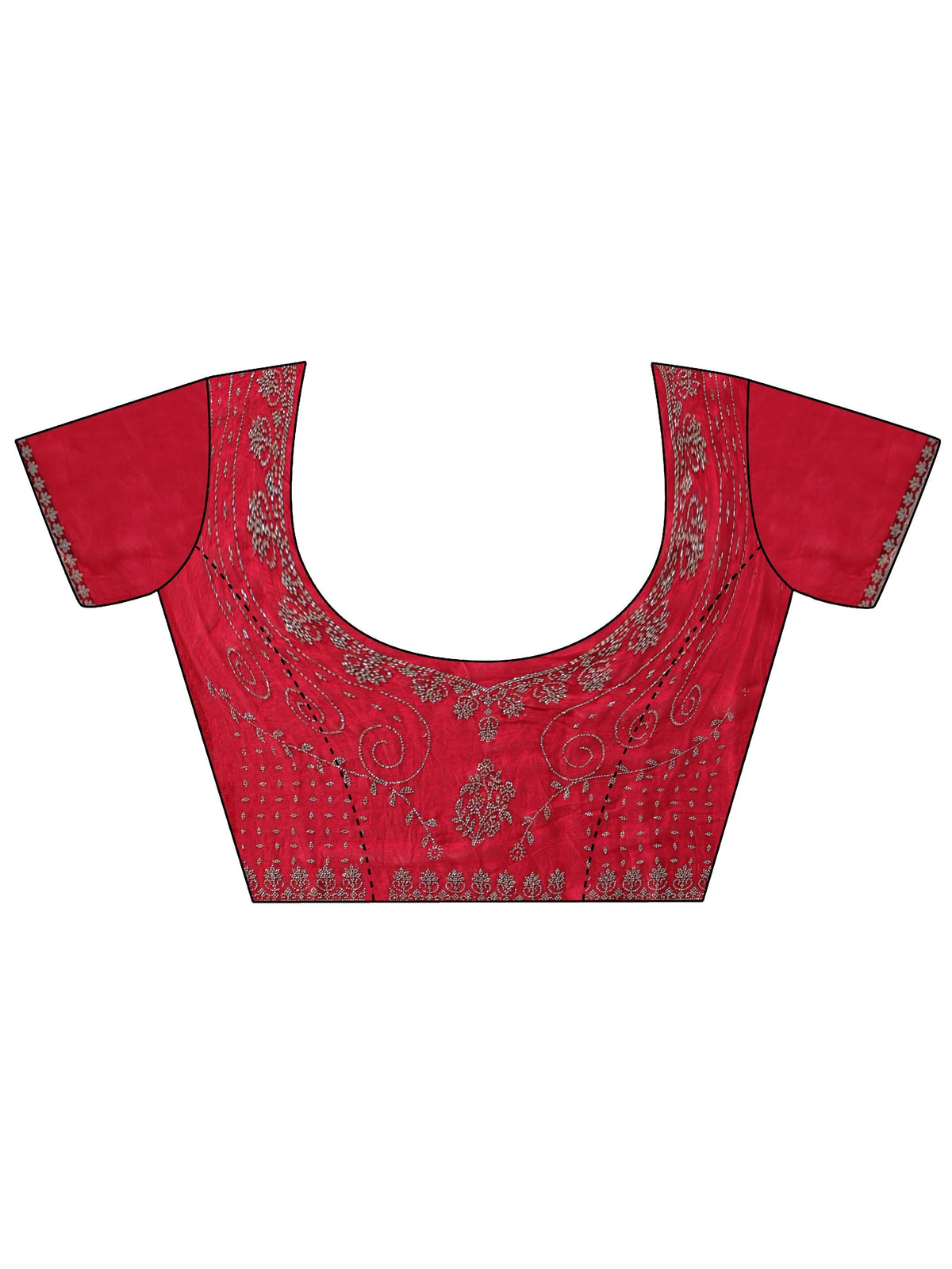 Anouk Rose Pink Tissue Saree with Stone Work Border