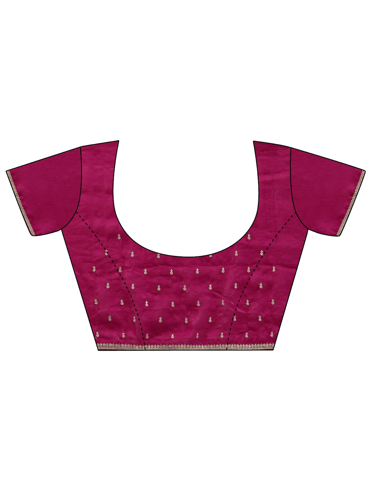 Anouk Magenta Pink Embellished Tissue Saree