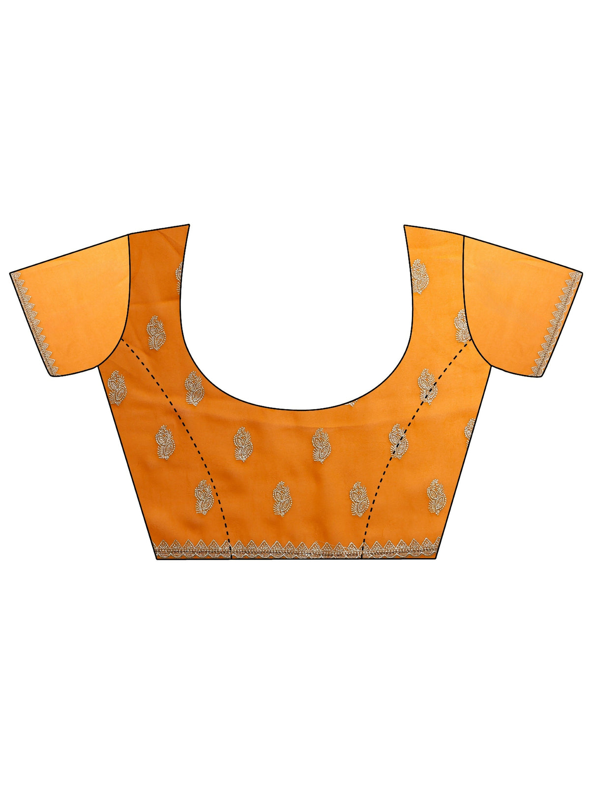 Anouk Orange Embroidered Georgette Saree
