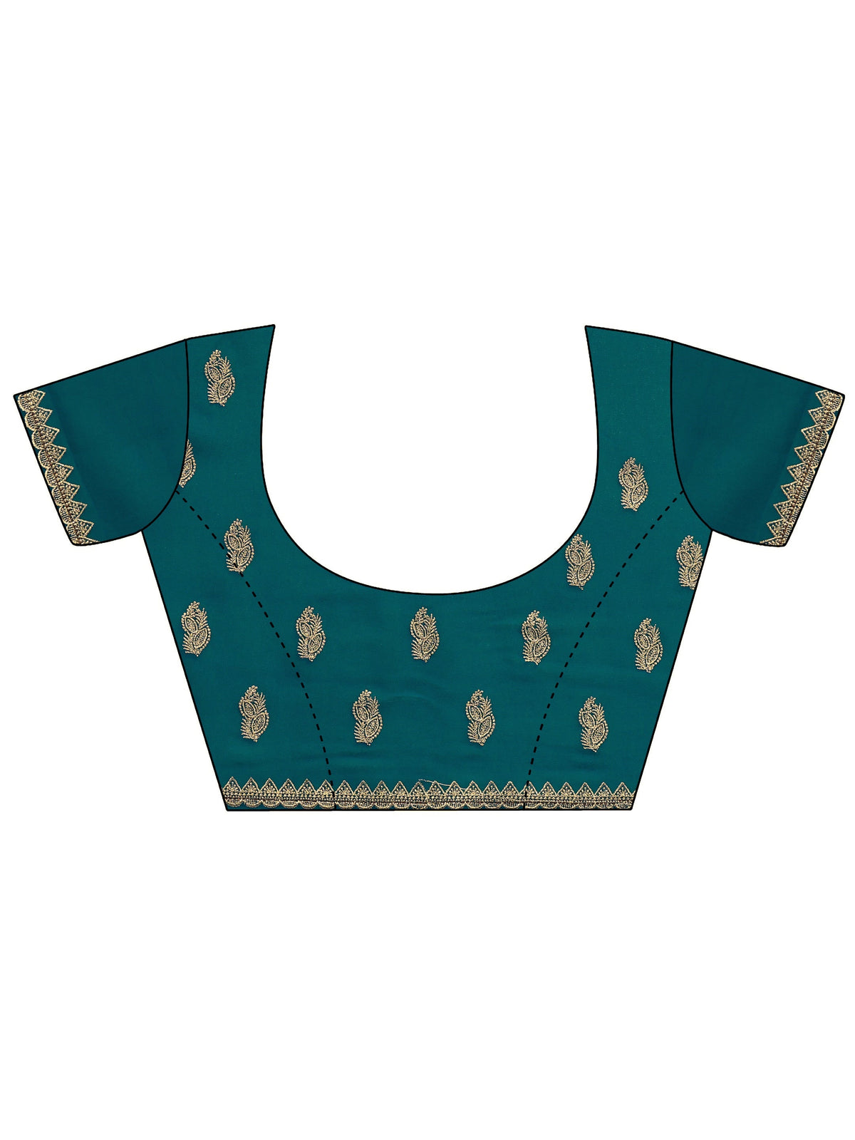 Anouk Green Embroidered Georgette Saree