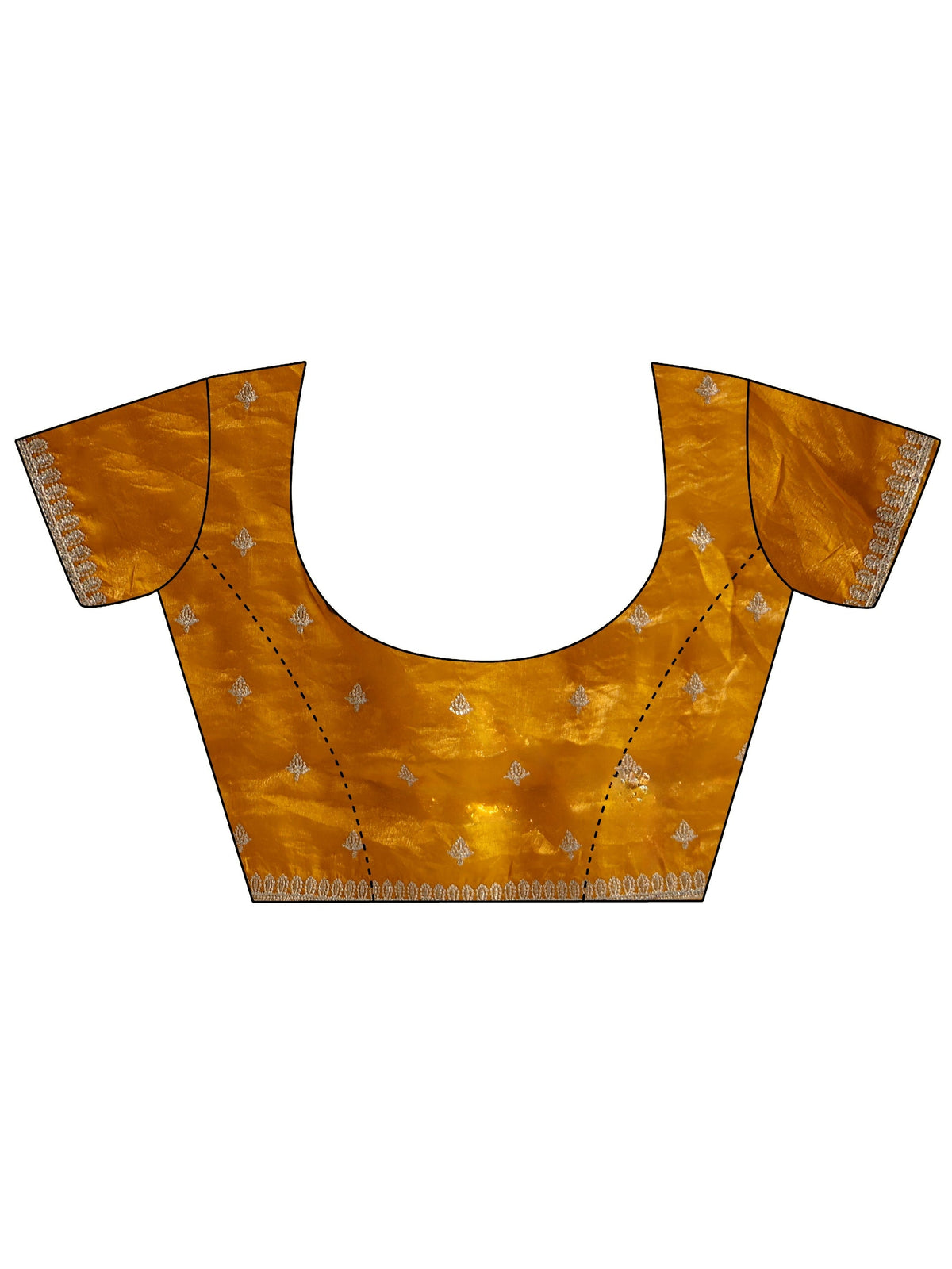 Anouk Mustard Embroidered Tissue Saree