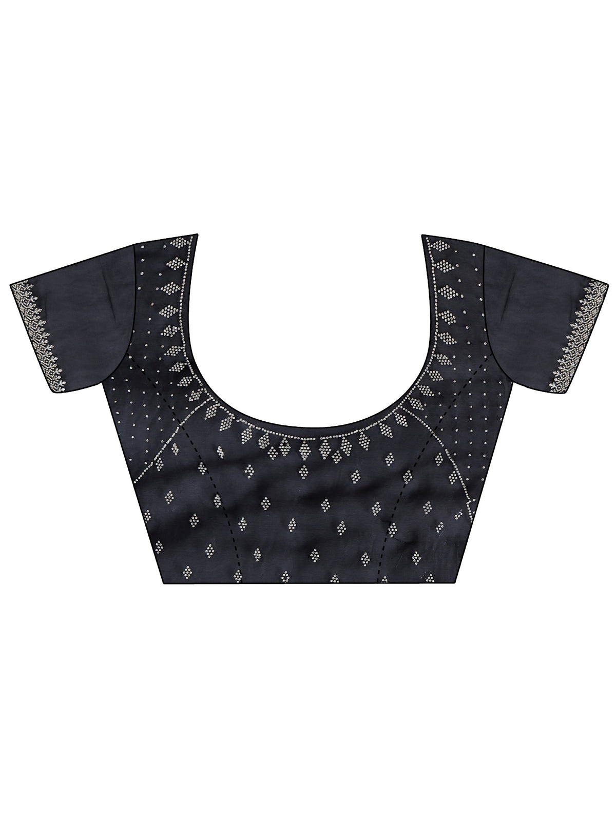 Anouk Black Solid Tissue Saree