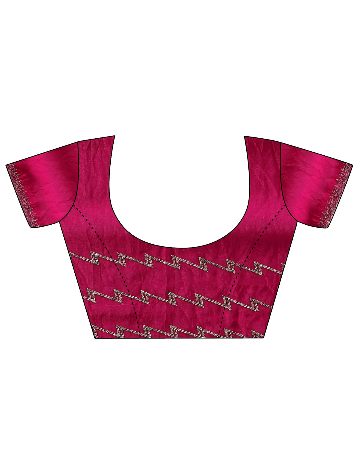 Anouk Rani Pink Chevron Tissue Saree