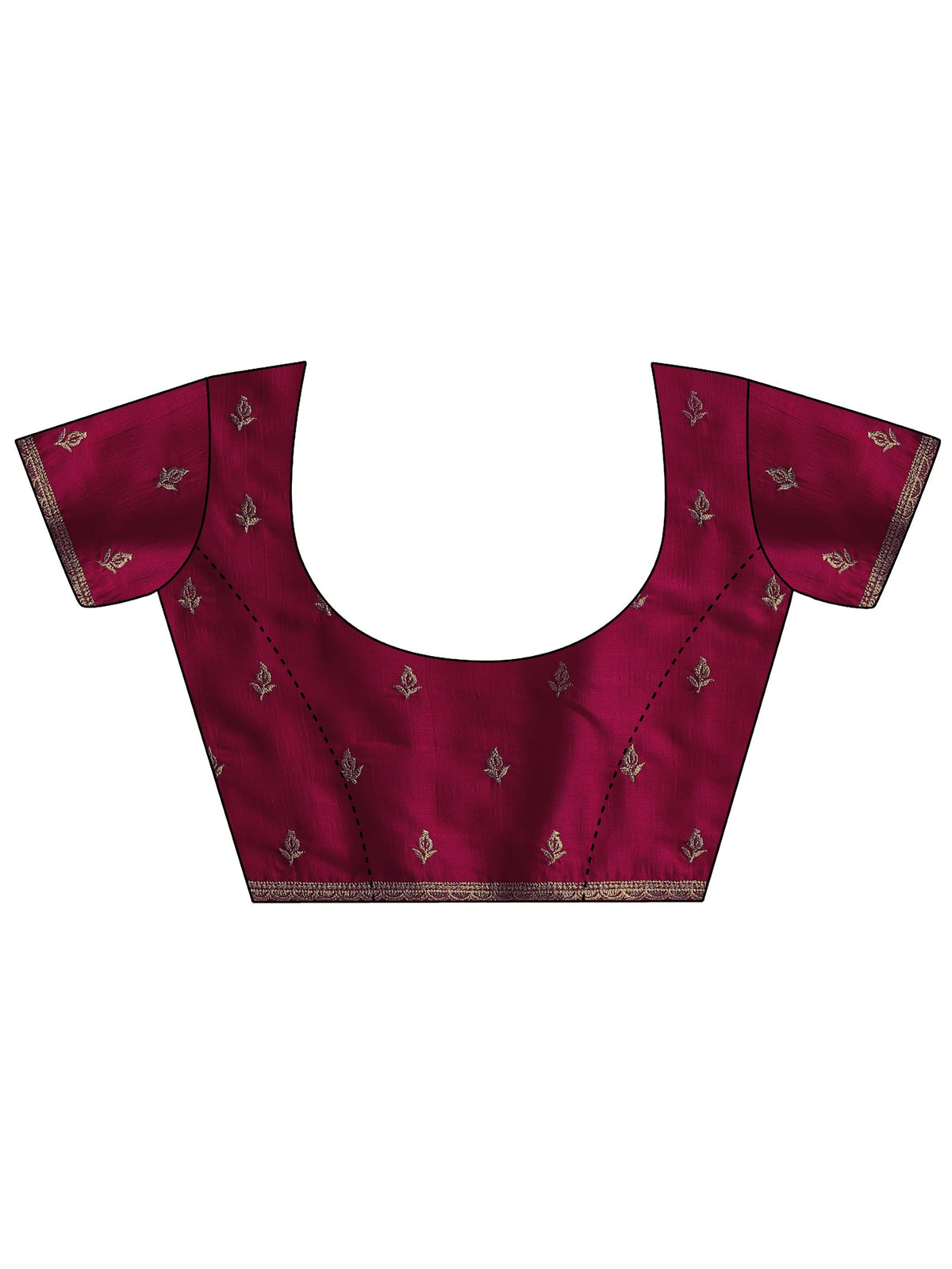 Anouk Rani Pink Stone Work Embelllished Silk Blend Saree