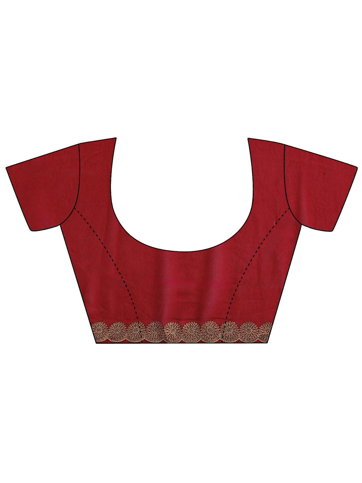 Anouk Carmine Red Floral Embroidered Georgette Saree