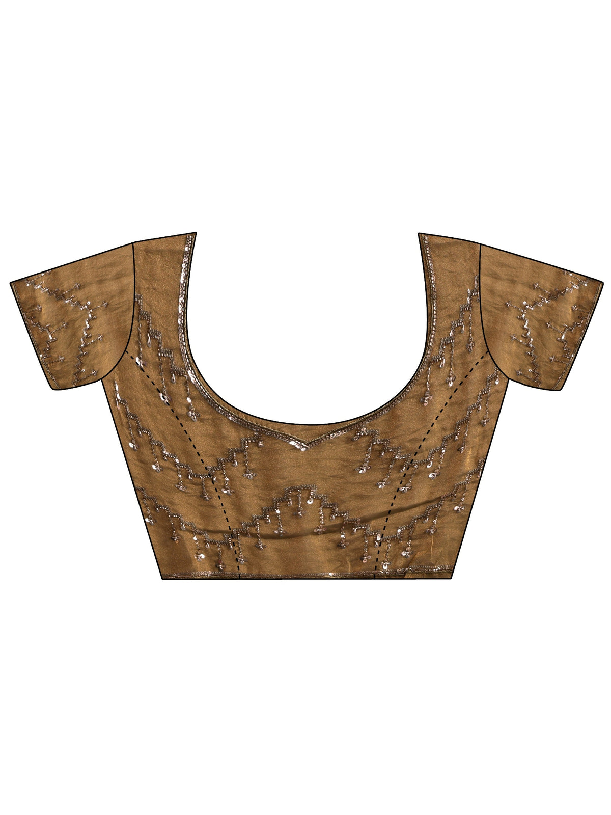 Anouk Art Dusty Olive Green Embellished Tissue Saree