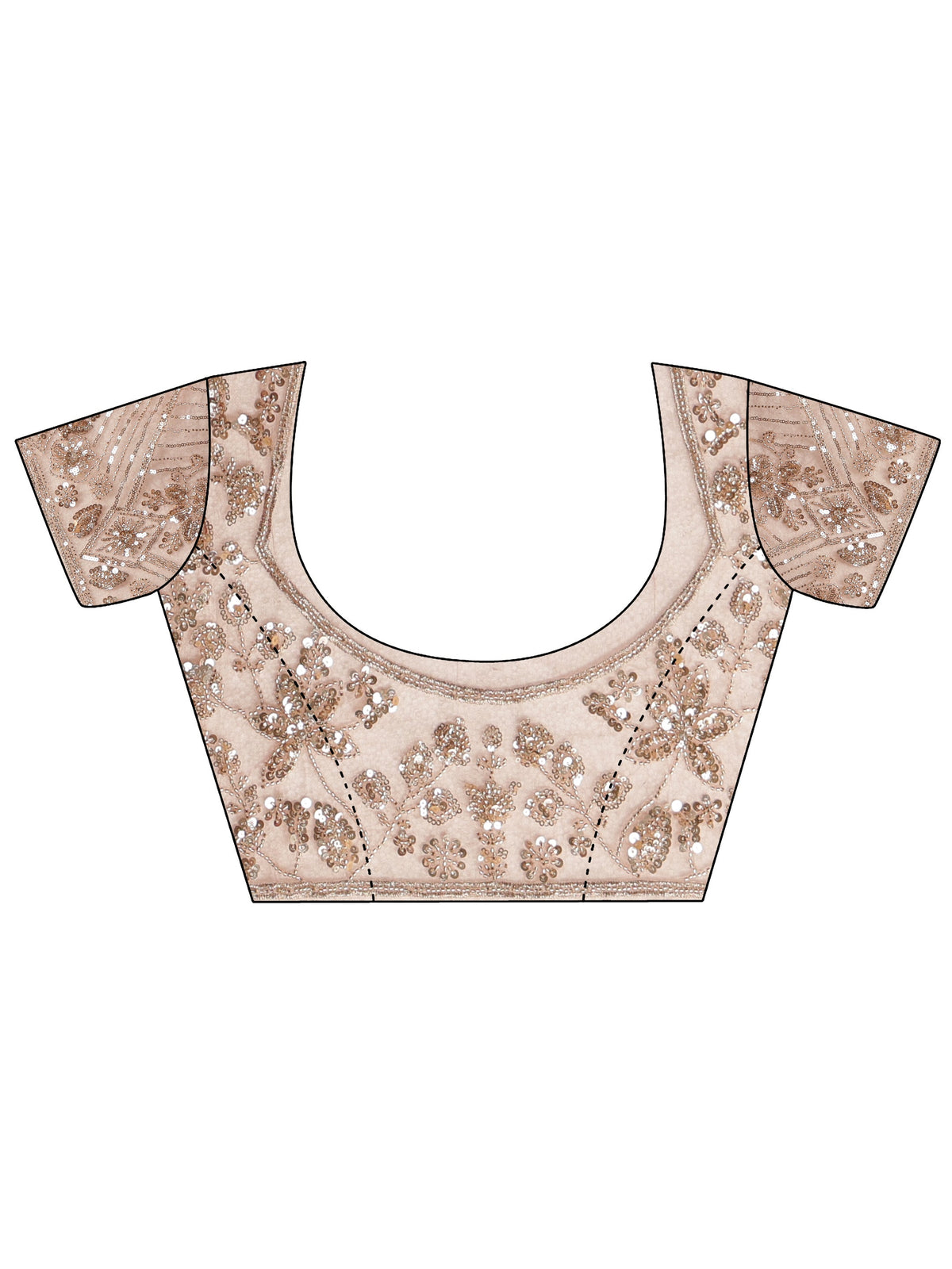 Anouk Art Dusty Rose Pink Embellished Net Saree