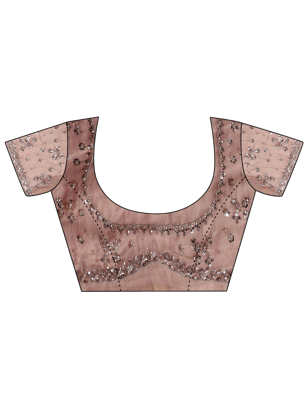Anouk Art Dusty Lavender Embellished Tissue Saree