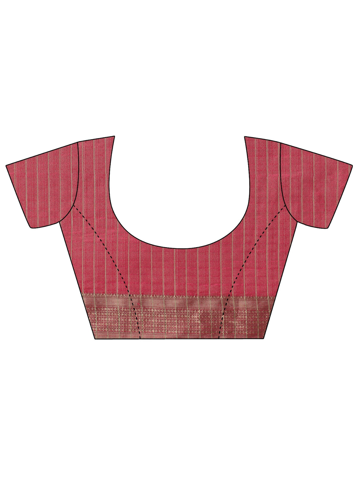 Anouk Cranberry Pink Peacock Motif Chanderi Silk Saree