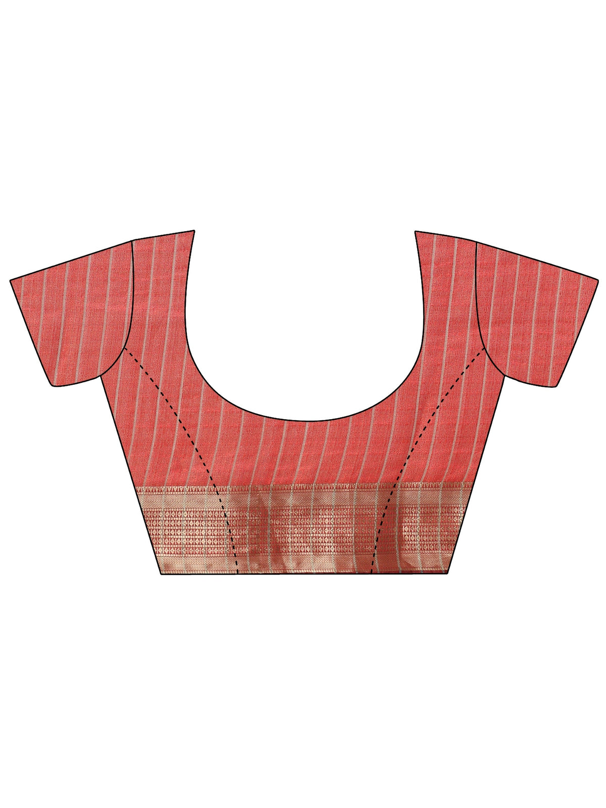 Anouk Terracotta Red Peacock Motif Chanderi Silk Saree